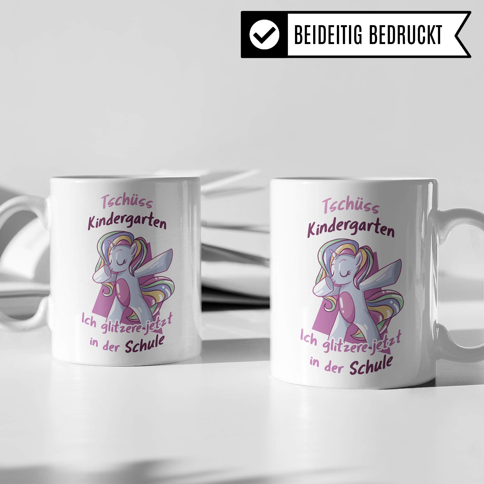 Pagma Druck Einschulung Tasse, Geschenke Schulanfang Mädchen, Schulbeginn Schulstart Grundschule Teetasse, Schulkind Becher Einschulung Geschenk, Geschenkidee für Erstklässler Schultüte Inhalt