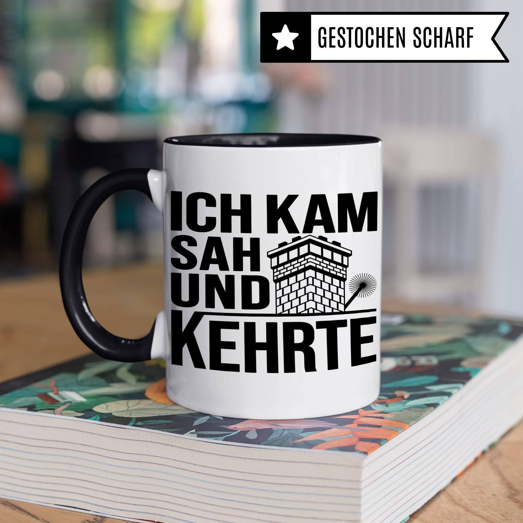 Schornsteinfeger Tasse, Kaminkehrer Geschenk-Idee Kaffeebecher mit Spruch lustig, Kaffeetasse Humor Witz Geschenkidee für Kaminfeger Meister Teetasse