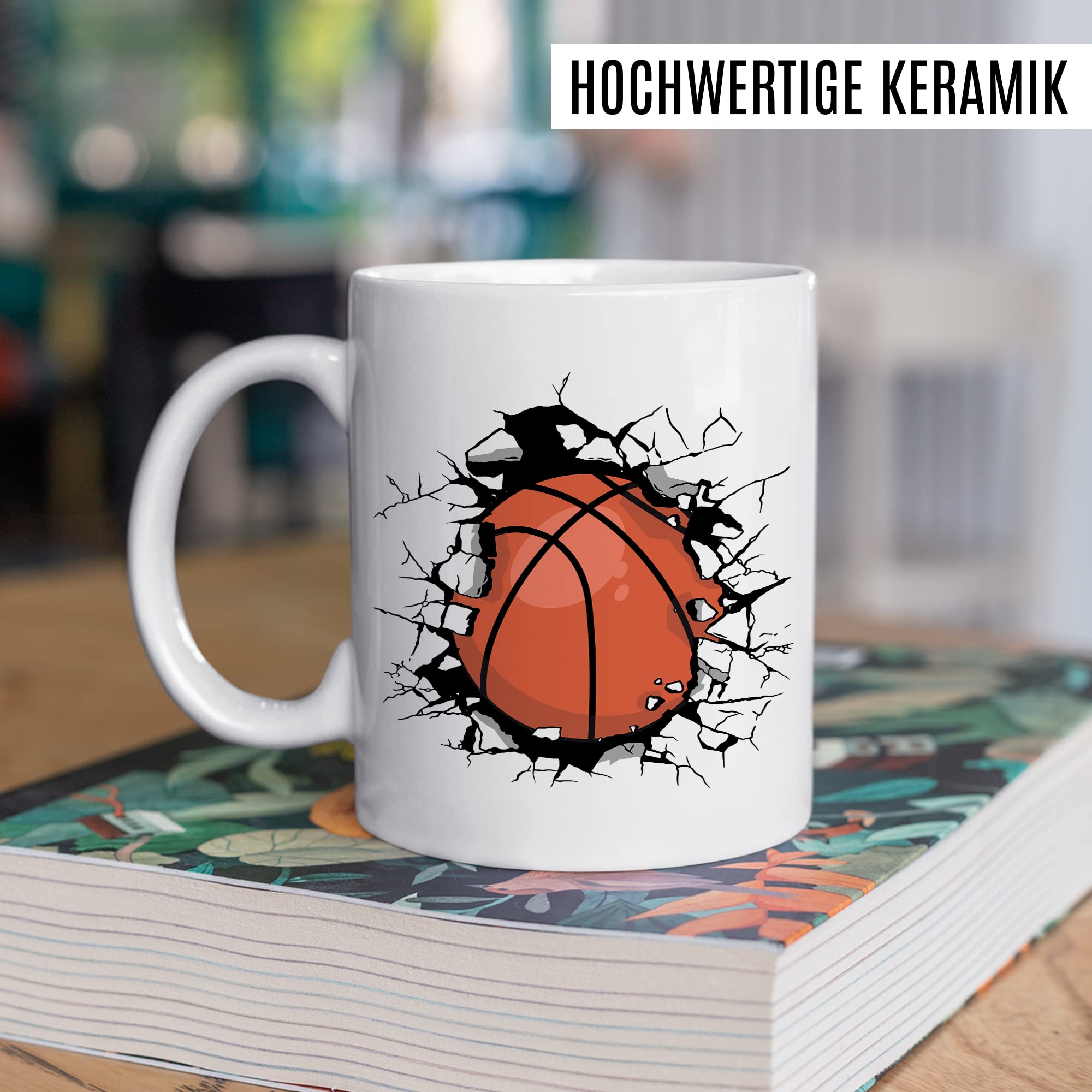 Tasse Basketball Geschenk Kaffee-Becher Geschenkidee Basketballspieler Kaffeetasse mit Motiv Basketballer NBA Teetasse Becher Sport Basketball-Fan