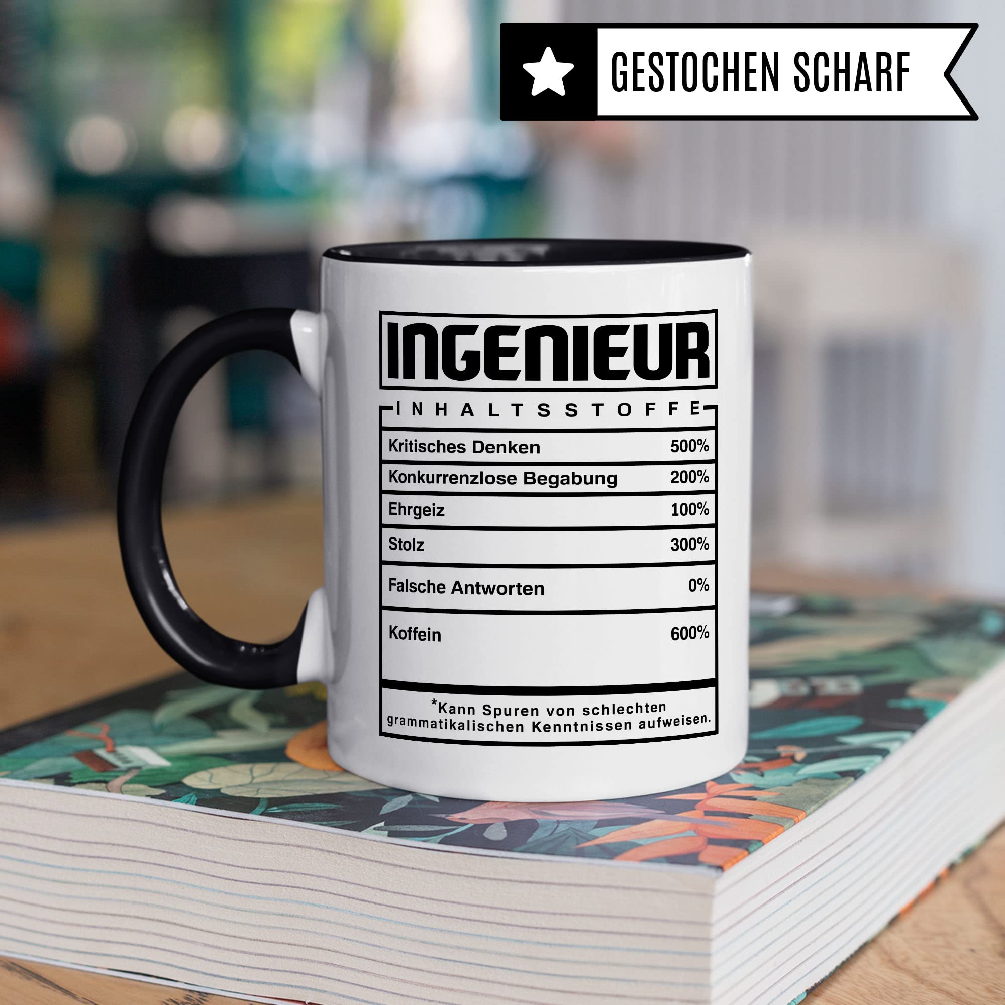 Ingenieur Tasse Geschenkidee Kaffeetasse Humor Witz Geschenk für Ingenieurberufe Kaffeebecher Kfz IngenieurBecher