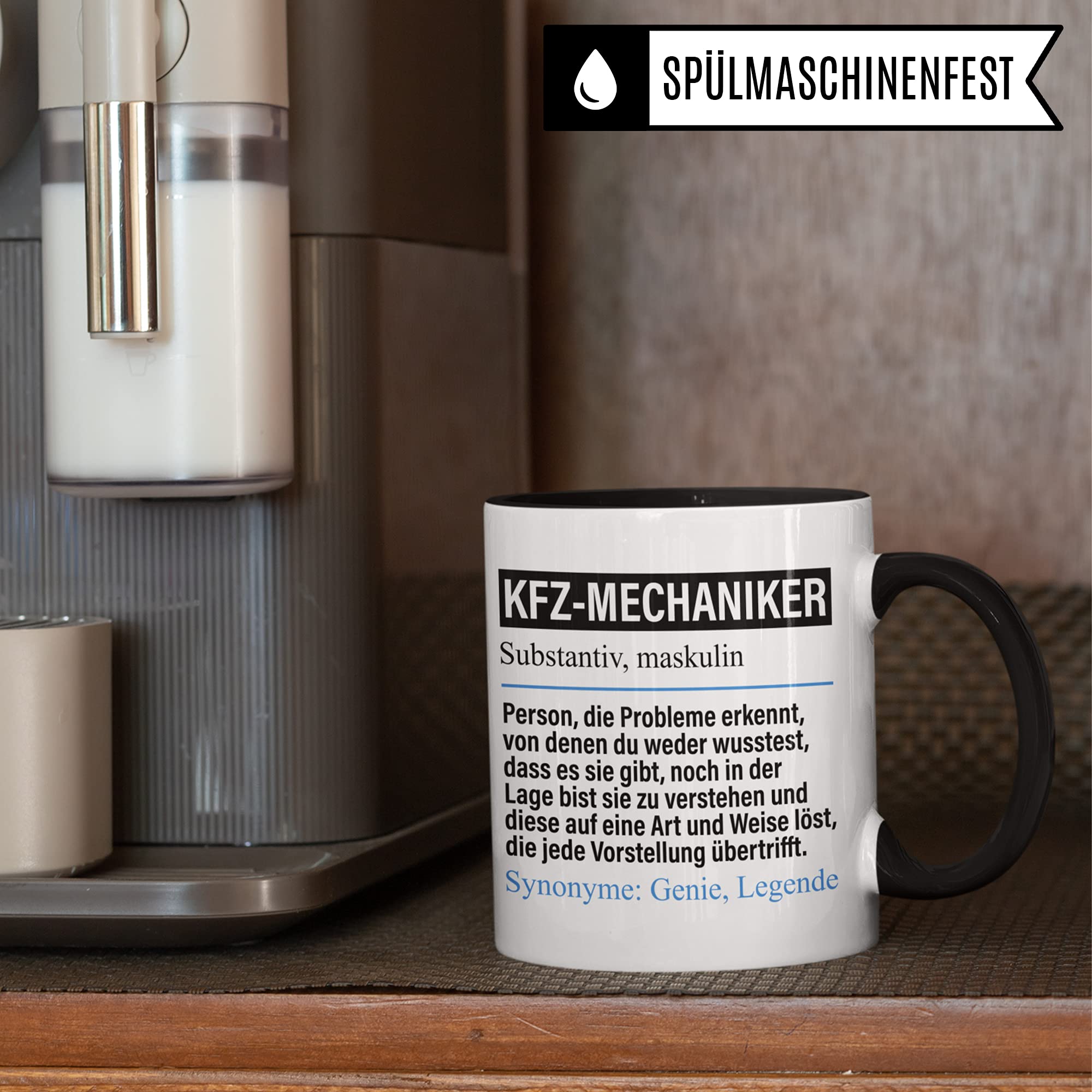 KFZ-Mechaniker Tasse lustig, KFZ Mechaniker Geschenk Beruf, Spruch Automachaniker Geschenkidee, Kaffeetasse Beruf KFZ Mechatroniker Autoschrauber Kaffeebecher Teetasse Becher