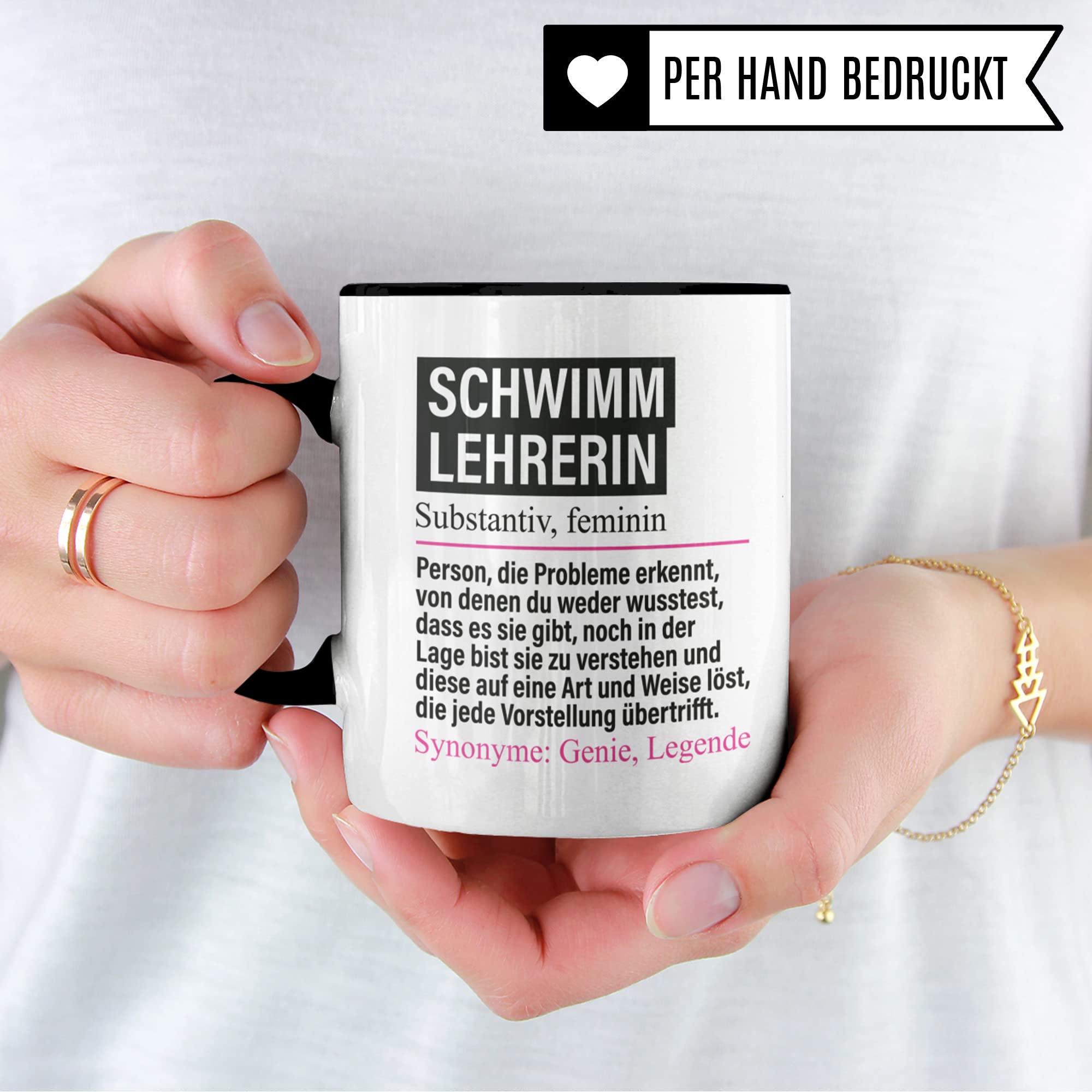 Tasse Schwimmlehrerin lustig, Schwimmlehrerin Geschenk Beruf, Spruch Kaffeebecher Schwimm-Lehrerin Geschenkidee, Beruf Kaffee-Tasse Teetasse Becher