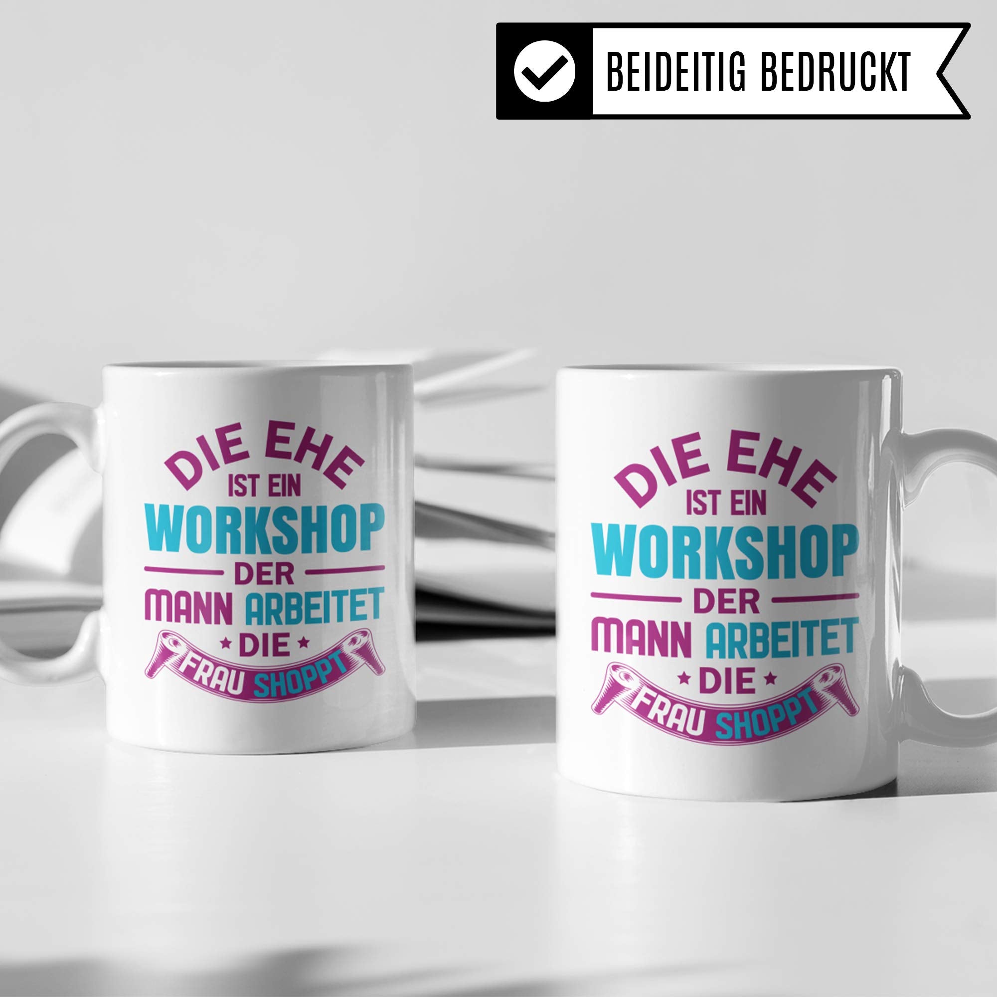 Pagma Druck Shopping Tasse, Shopping Queen Geschenk Becher, Shoppen Einkaufen Frauen Geschenkidee, Kaffeetasse Hochzeit Verheiratet Ehe Spaß Shopping Kaffeebecher Witz Ehemann Ehefrau