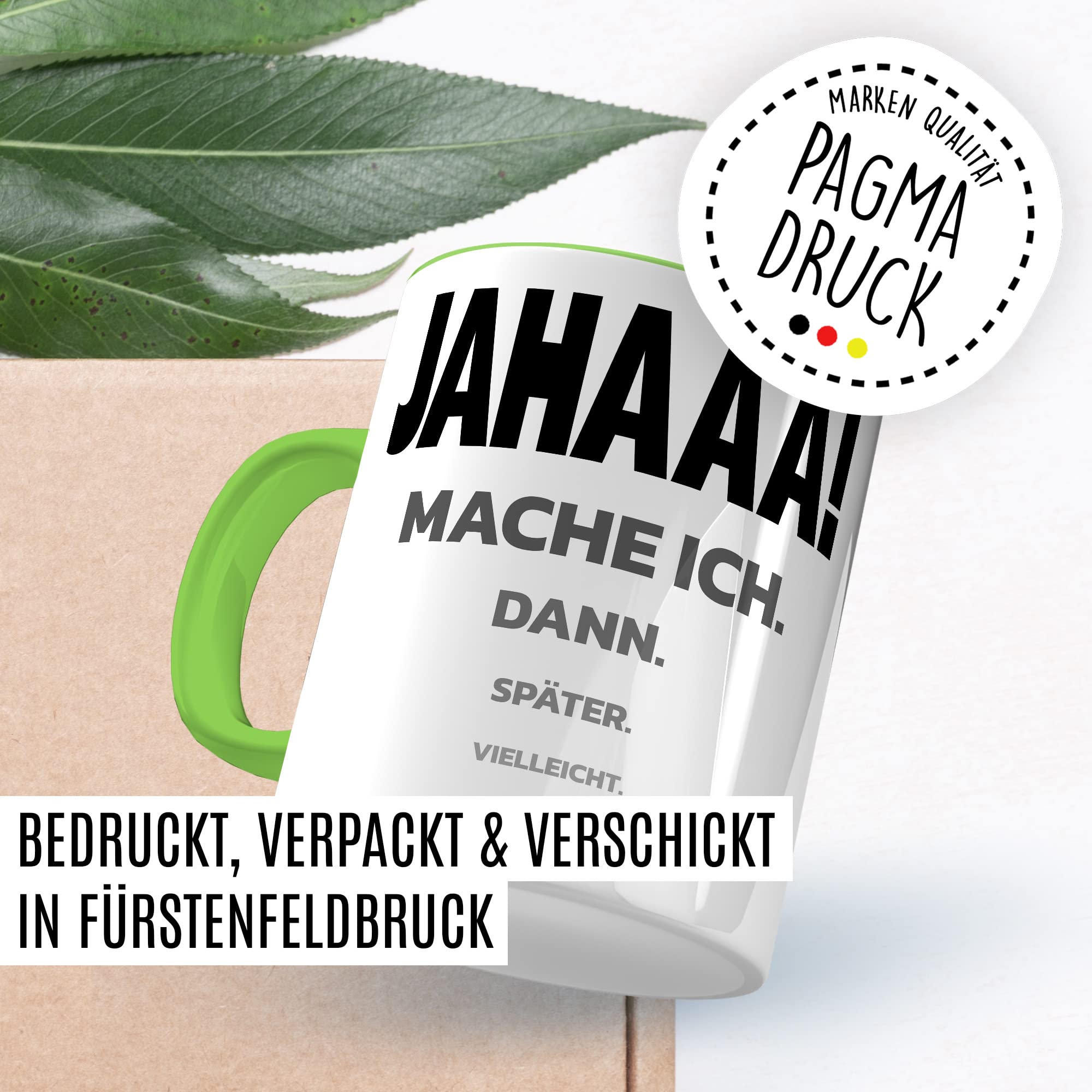 Trödel Tasse Kollegen Geschenk Pünktlichkeit Kaffeetasse mit lustigen Spruch Büro Kaffeebecher Kollegin Geschenkidee Arbeit Teetasse