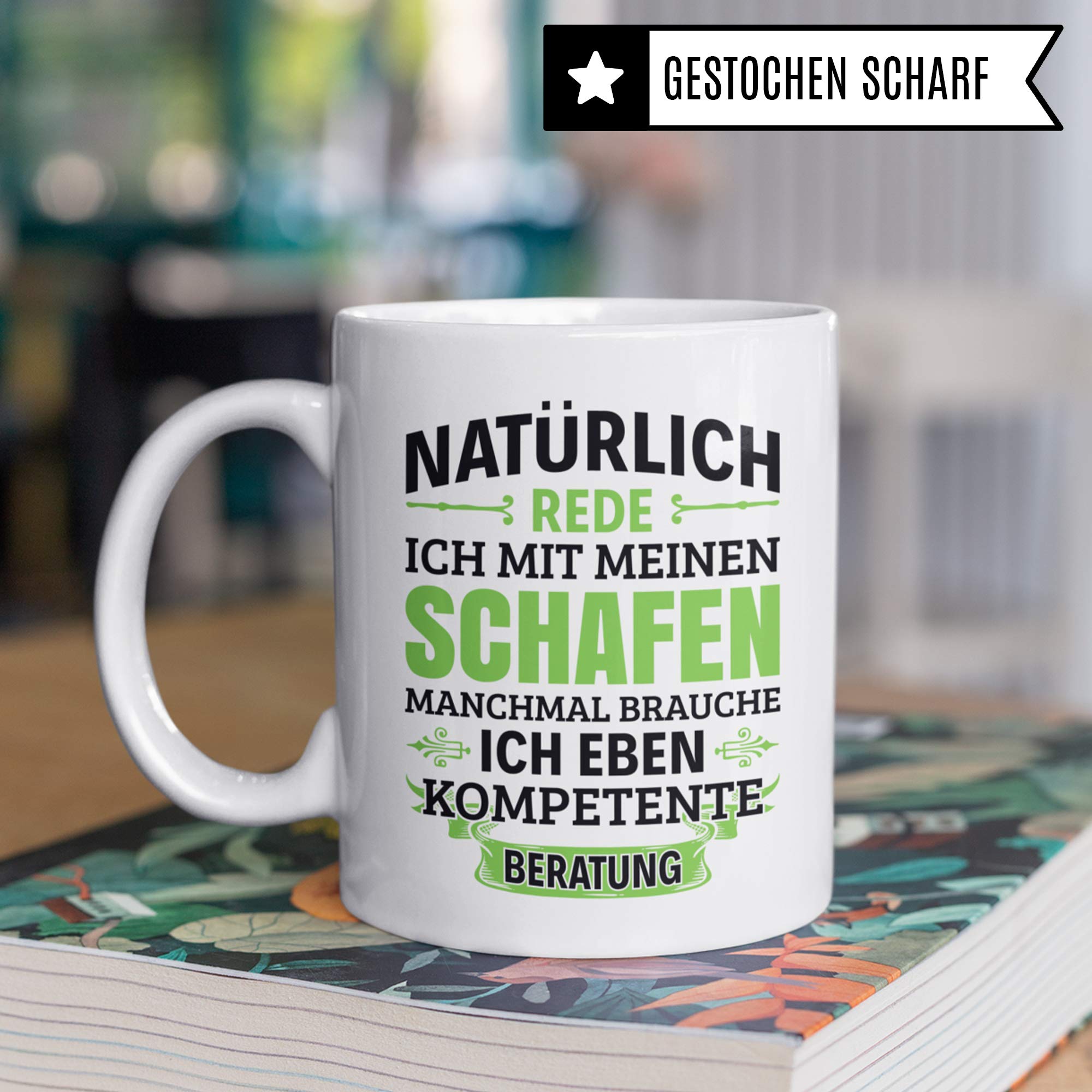 Pagma Druck Tasse Schaf Geschenk, Becher Geschenkidee für Schäfer & Schafzüchter, Kaffeetasse Schafzucht Schäferei Schäfchen Kaffeebecher