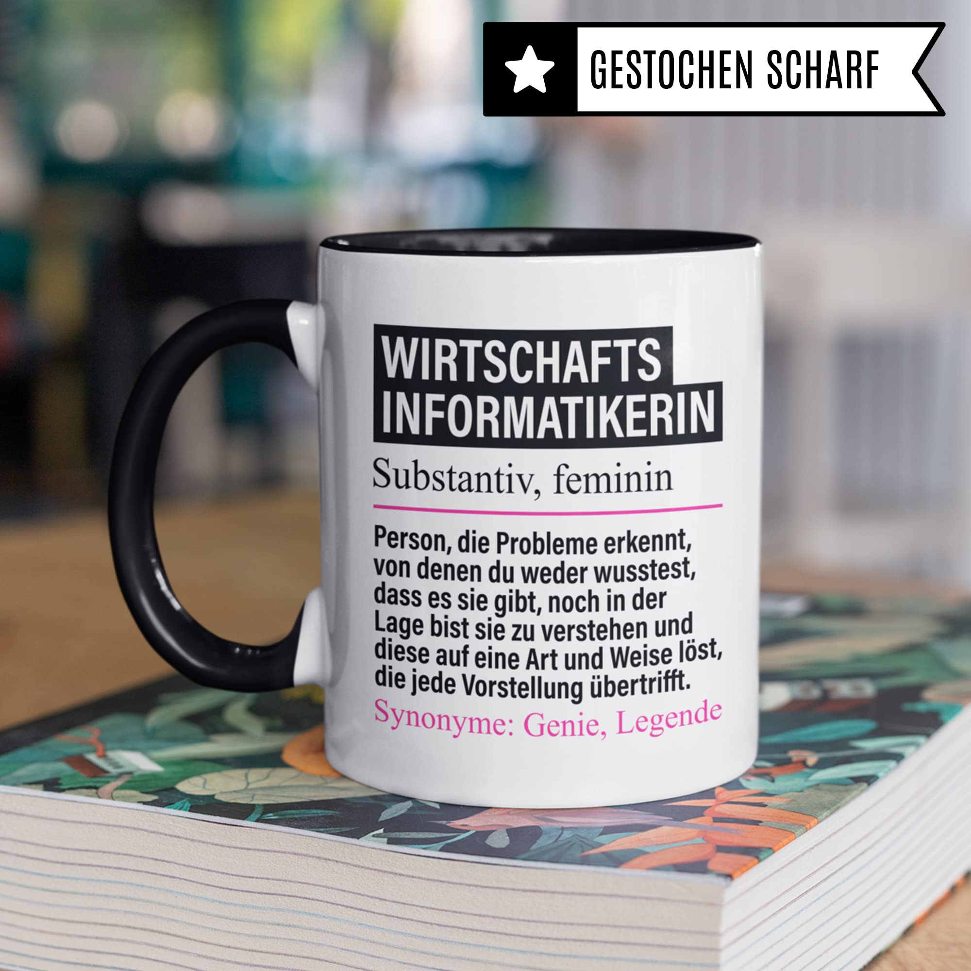 Tasse Wirtschaftsinformatikerin lustig, Wirtschaftsinformatikerin Geschenk Beruf, Spruch Kaffeebecher Wirtschaftsinformatik Geschenkidee, Beruf IT Kaffee-Tasse Teetasse Becher