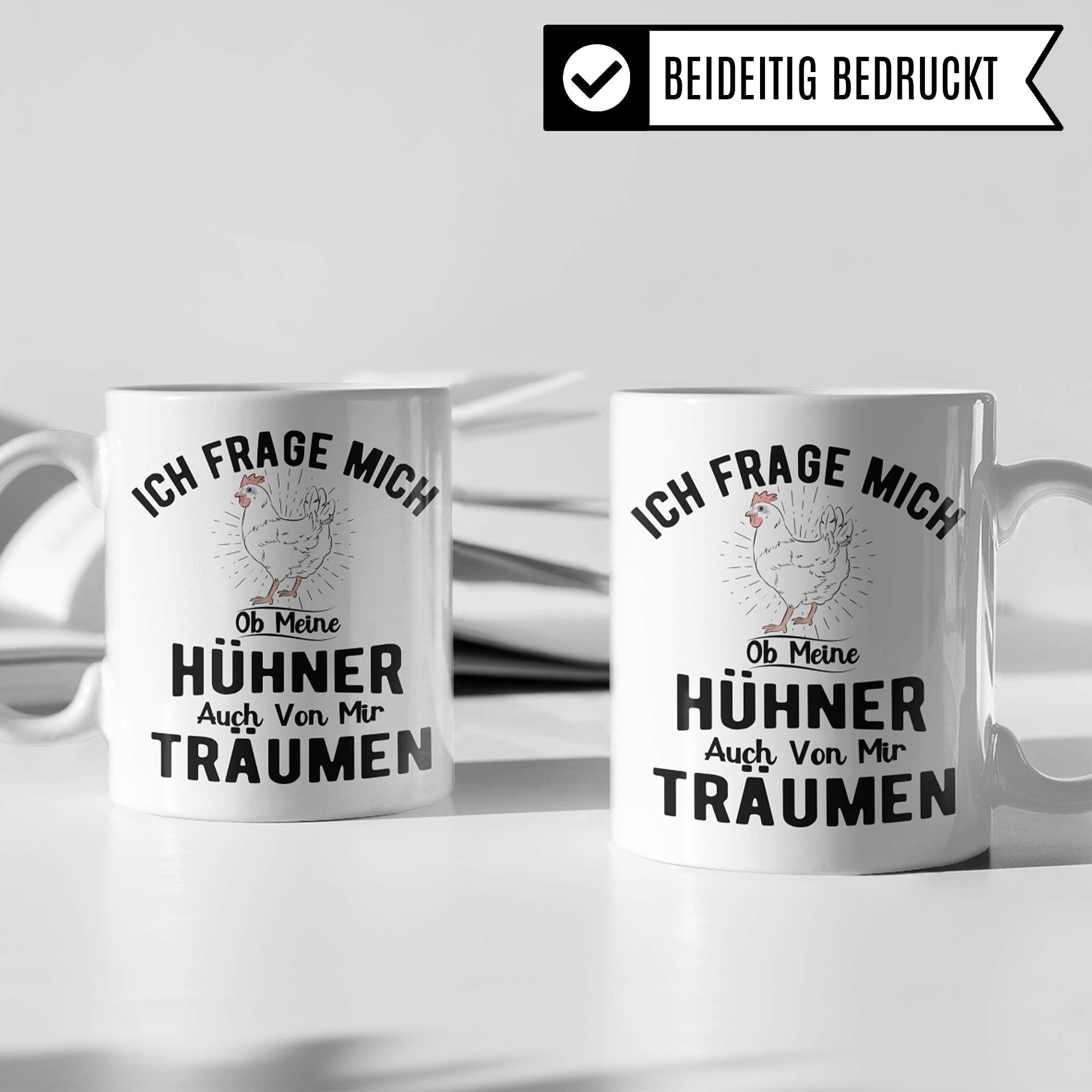 Pagma Druck Hühner Tasse lustig, Huhn Becher Geschenkidee, Hühner Geschenk Kaffeetasse für Hühnerhalter, Hühnerstall Spruch Bauernhof Haushuhn Hühnerhaltung Motiv Kaffeebecher