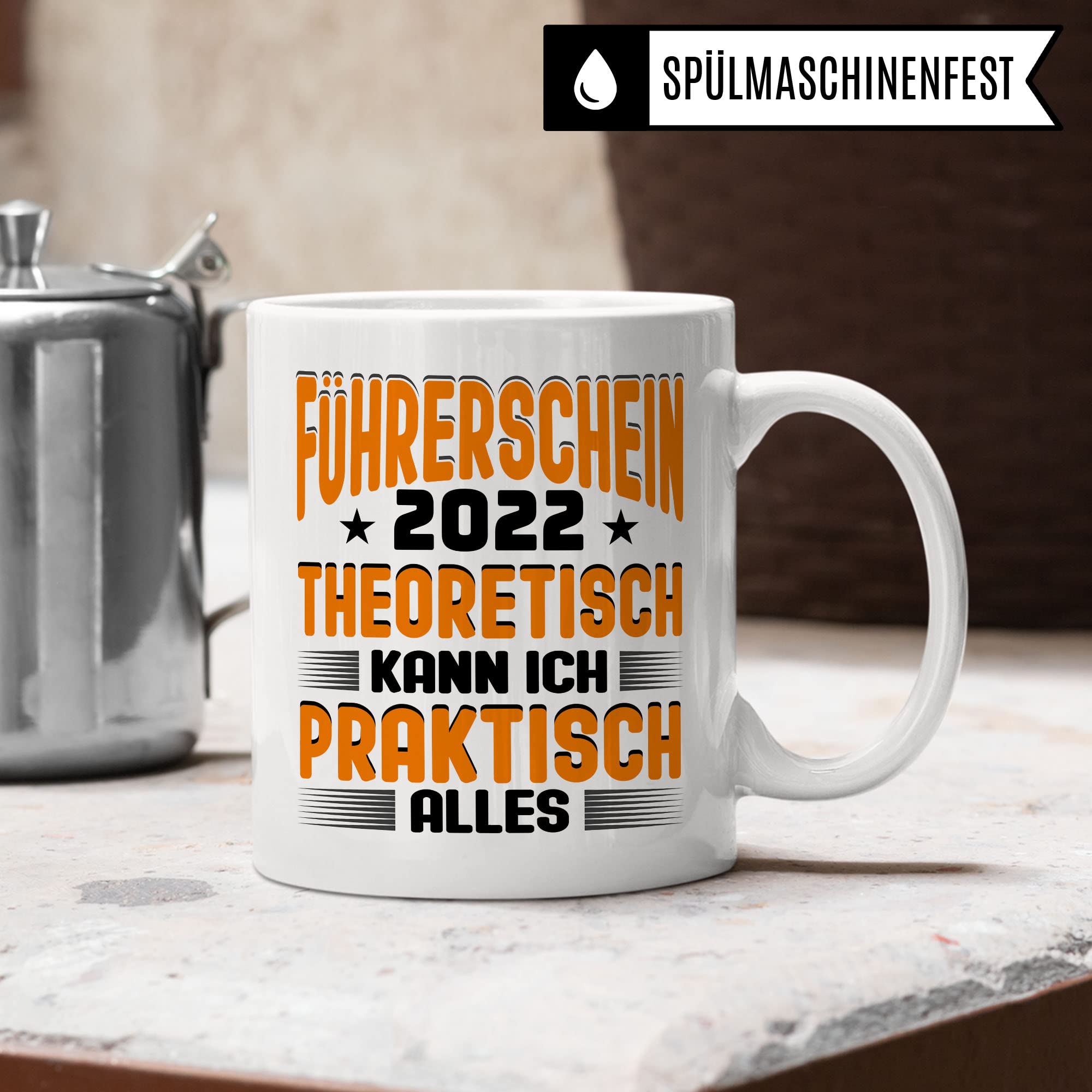 Tasse Führerschein bestanden Geschenk Fahrprüfung Kaffee-Becher für Jungen & Mädchen