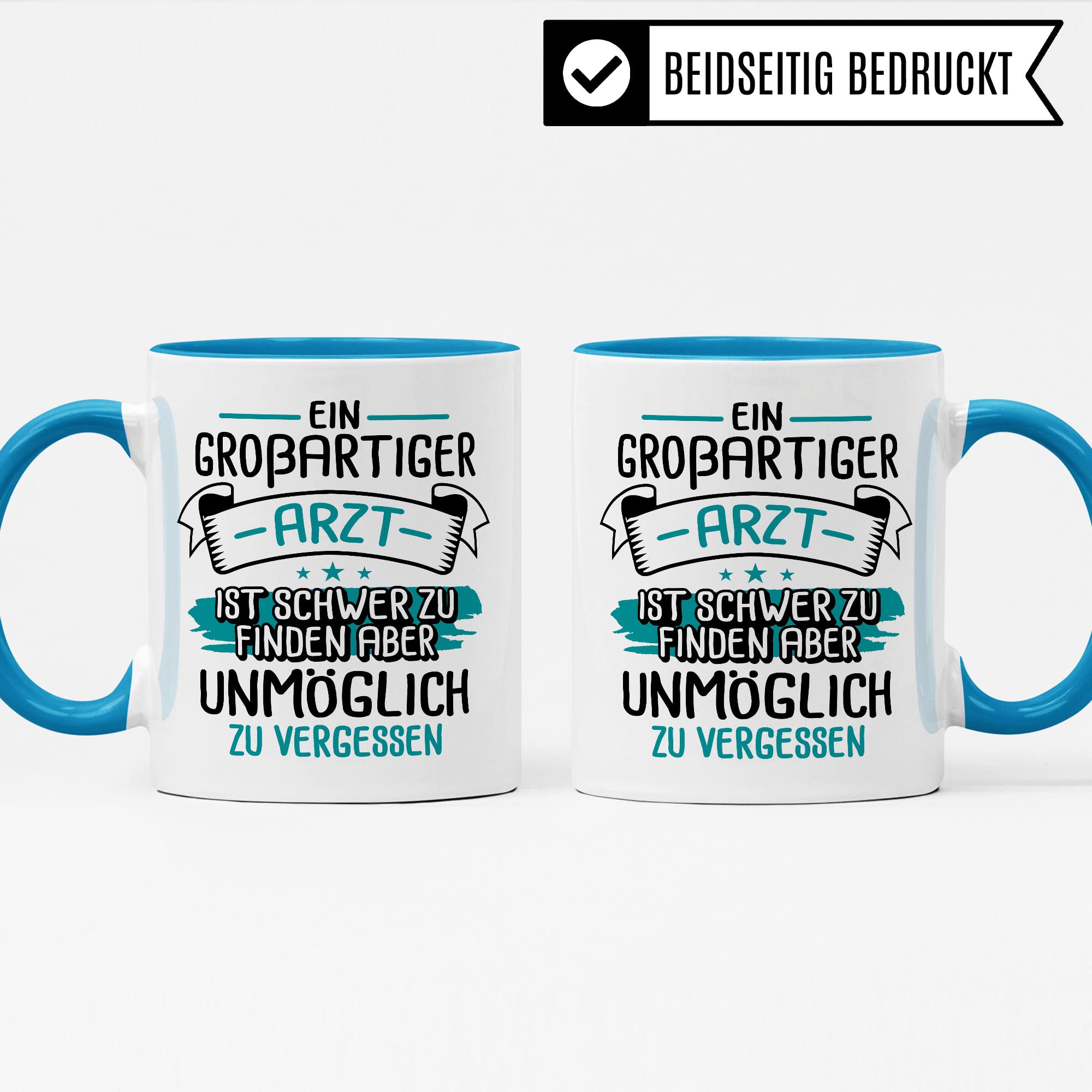 Arzt Tasse, Ein großartiger Arzt ist schwer zu finden aber unmöglich zu vergessen, Arzt Danke Geschenk, Dankeschön Tasse schöner Spruch Kaffeetasse Berufe Tasse