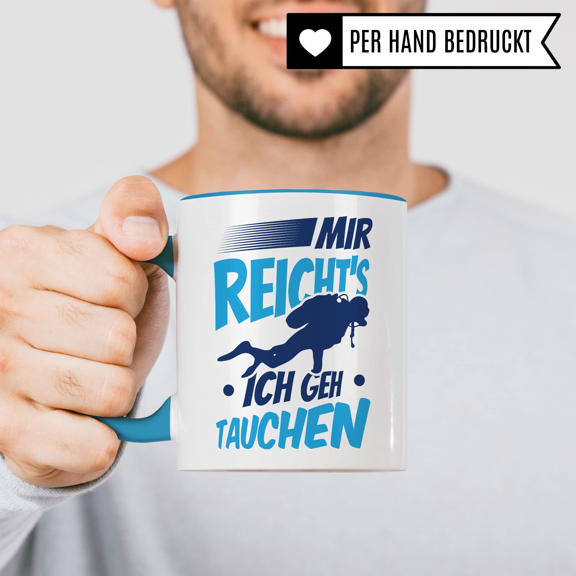 Tauchen Tasse Geschenkidee Diving Kaffeetasse Humor Witz Geschenk für Taucher Taucherin Kaffeebecher Tauchbuddy Becher