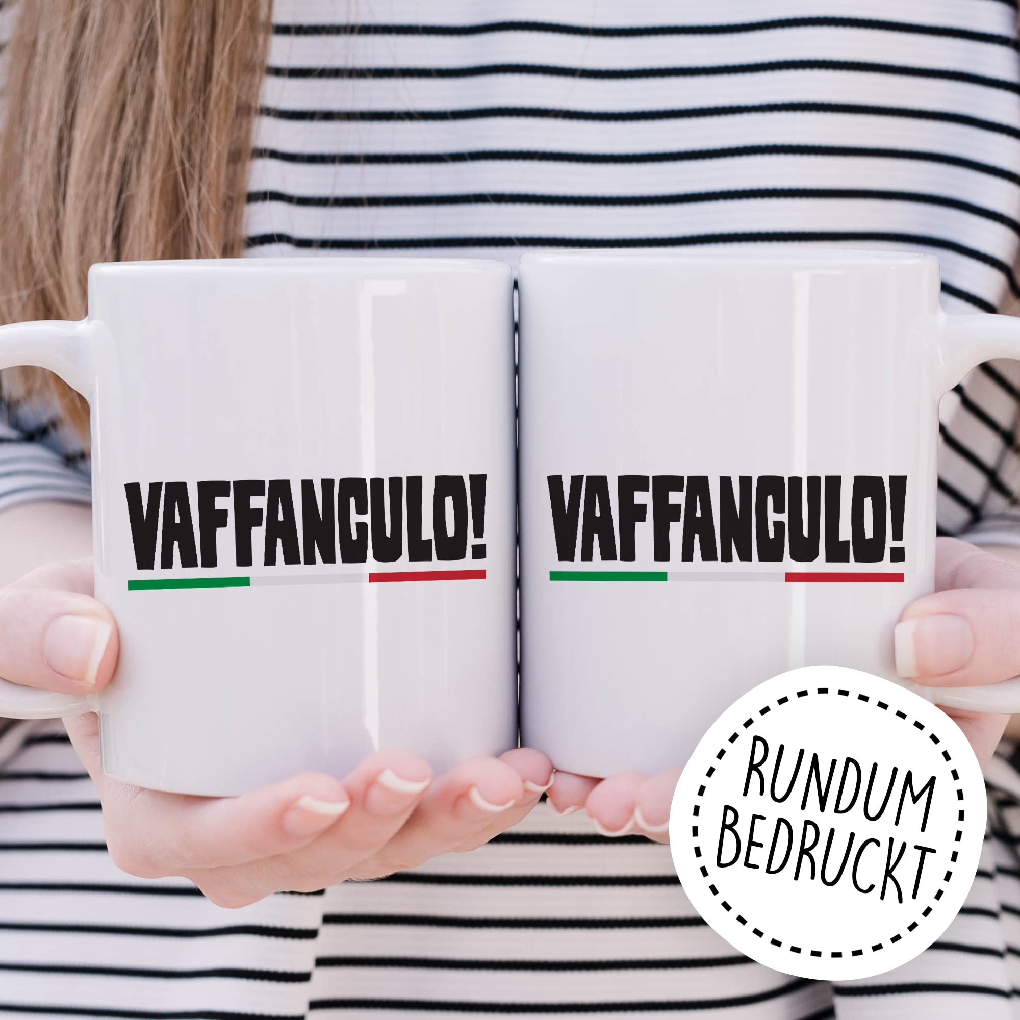 Vaffanculo Tasse lustige Kaffeetasse mit Spruch italienisch Kaffee-Becher Italienern Witz Vaffanculo Geschenkidee Italiener Italienerin Geschenk Italien italienisch Sarkasmus Schimpfwort Beleidigung Sprache