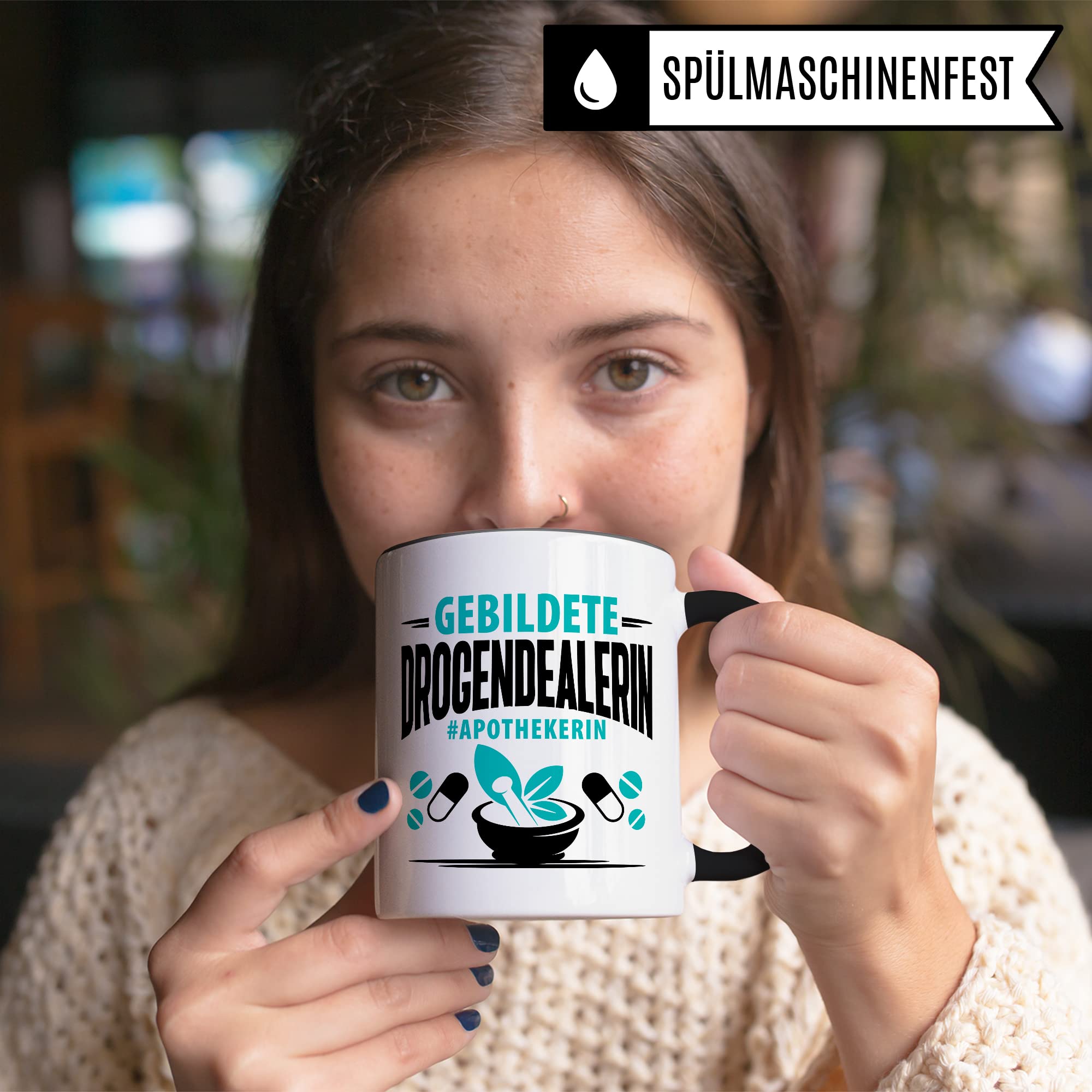 Apotheker Tasse Kaffeetasse lustig gebildeter Drogendealer Apotheke Kaffee-Becher r Humor Pharmazie Pharmazeut Geschenk Geschenkidee Kollege Witz Meme Lexikon Pharma