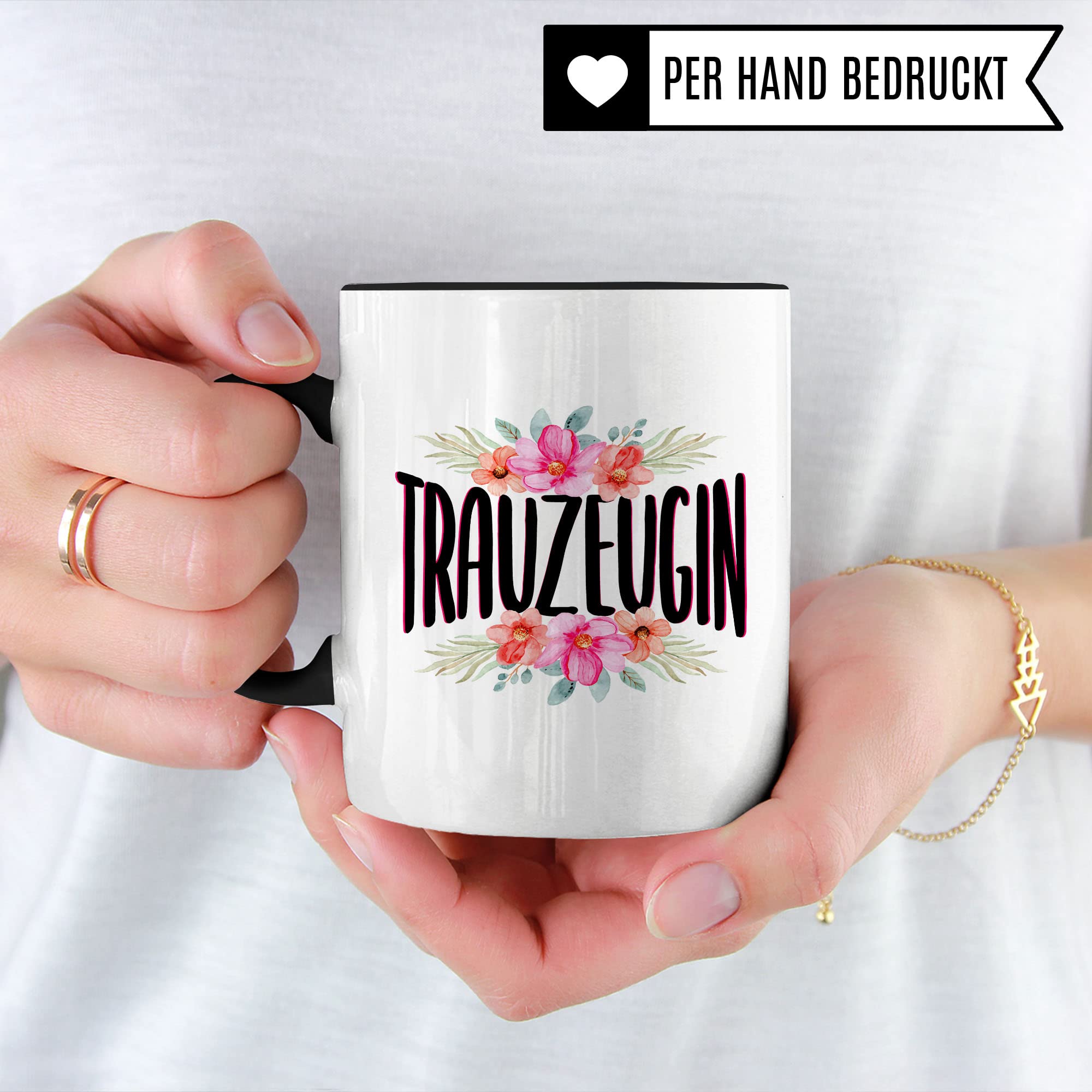 Trauzeugin fragen Tasse Geschenk Trauzeugin süßes Trauzeugin-Motiv schöne Geschenkidee Kaffeetasse Teebecher Hochzeit