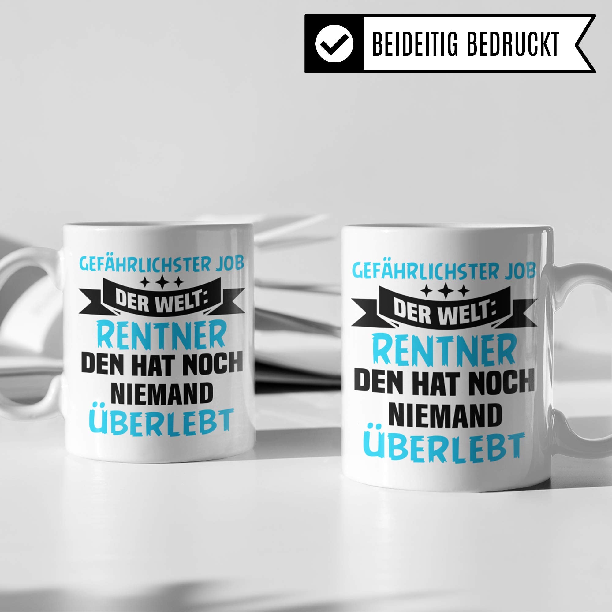 Pagma Druck Rentner Tasse, Rente Geschenk, Ruhestand Spruch Becher Geschenkidee, Kaffeetasse Renteneintritt Pensionierung Kaffeebecher