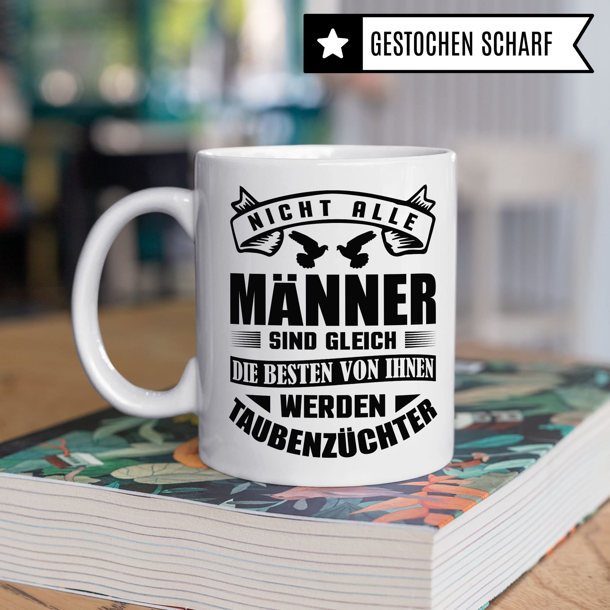 Taubenzüchter Tasse Geschenkidee, Kaffebecher mit Spruch lustig, Taubenzucht Geschenk, Kaffeetasse Humor Witz Geschenk für Männer, Taube Teetasse
