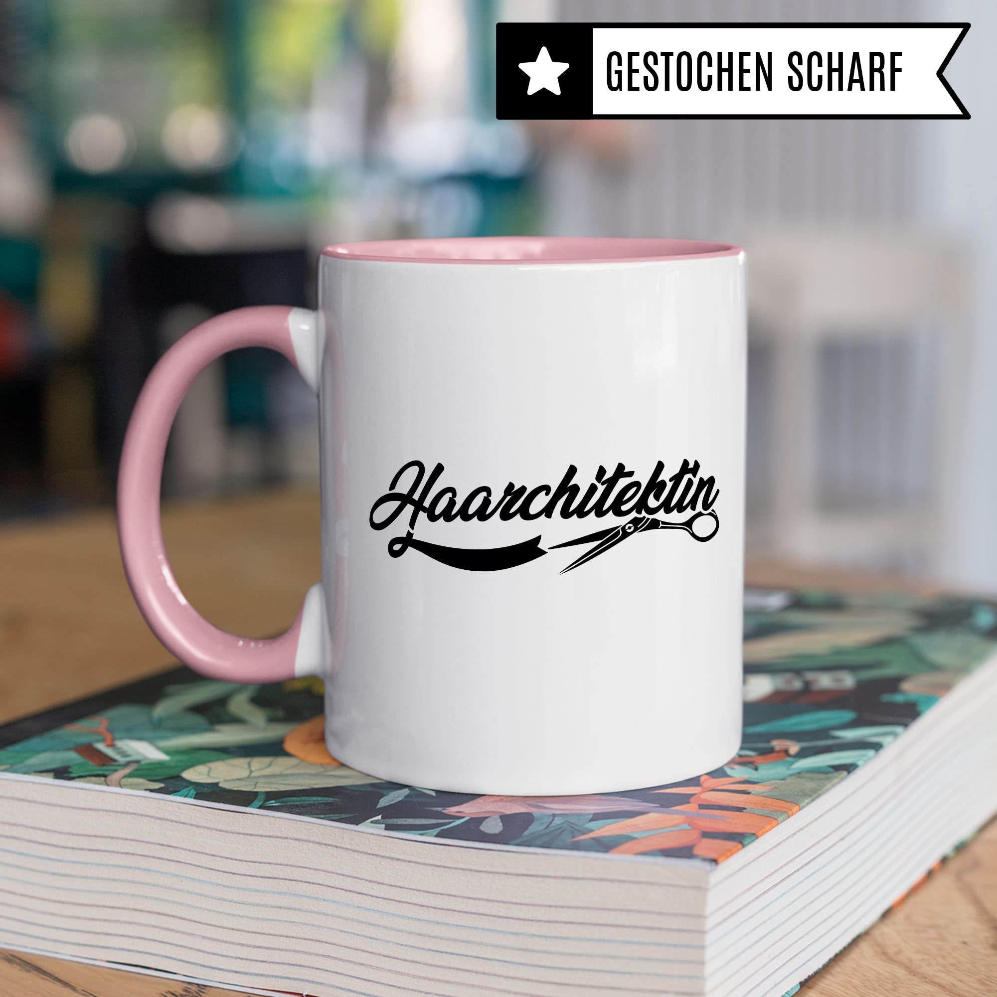 Friseurin Tasse Geschenkidee Haarstylistin Kaffeetasse Humor Witz Geschenk für Frisörin Kaffeebecher Frisöse Becher