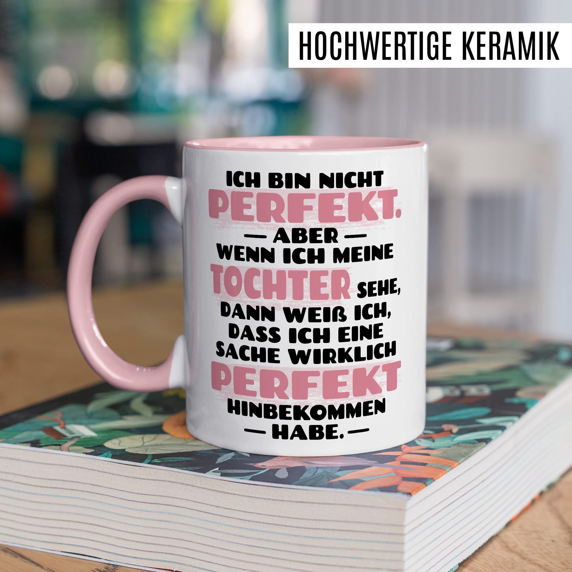 Tasse Sohn, Ich bin nicht perfekt aber wenn ich meinen Sohn sehe Geschenk Geschenkidee Kinder Kaffetasse mit Spruch Kaffee-Becher Mama Papa Teetasse Liebevoll Perfektion