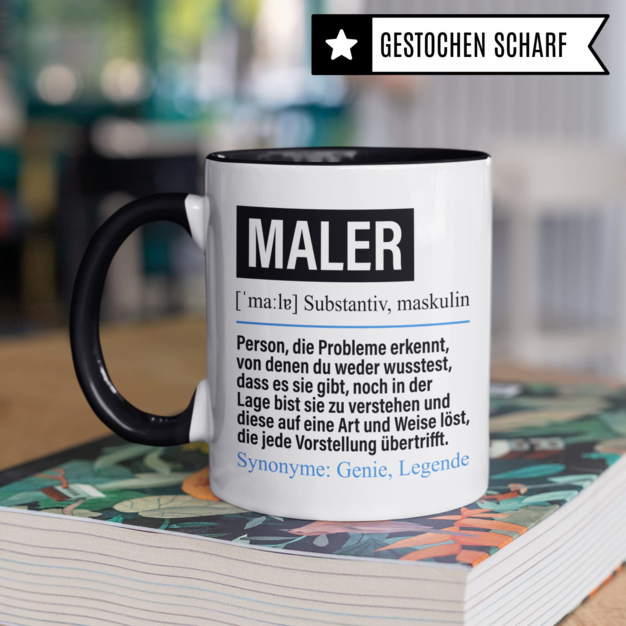 Maler Tasse lustig, Maler Geschenk Beruf, Spruch Malermeister Geschenkidee, Kaffeetasse Beruf Malerei Kaffeebecher Teetasse Becher