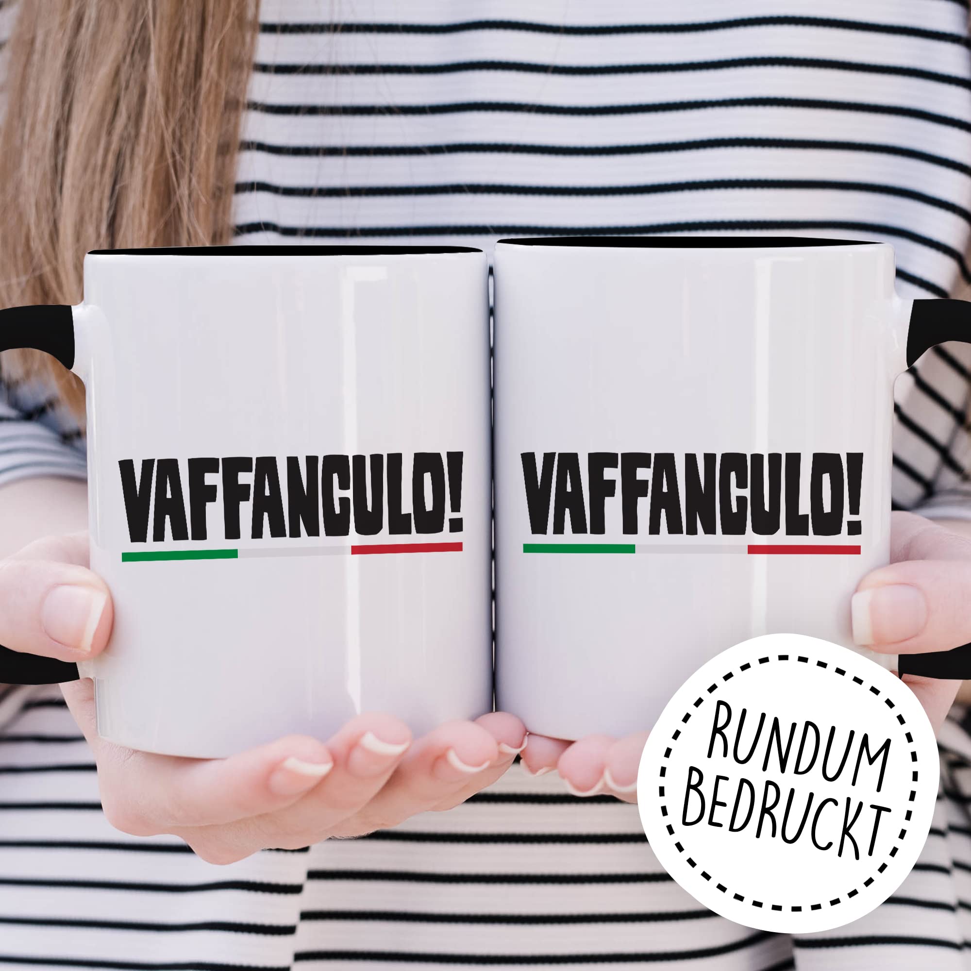 Vaffanculo Tasse lustige Kaffeetasse mit Spruch italienisch Kaffee-Becher Italienern Witz Vaffanculo Geschenkidee Italiener Italienerin Geschenk Italien italienisch Sarkasmus Schimpfwort Beleidigung Sprache