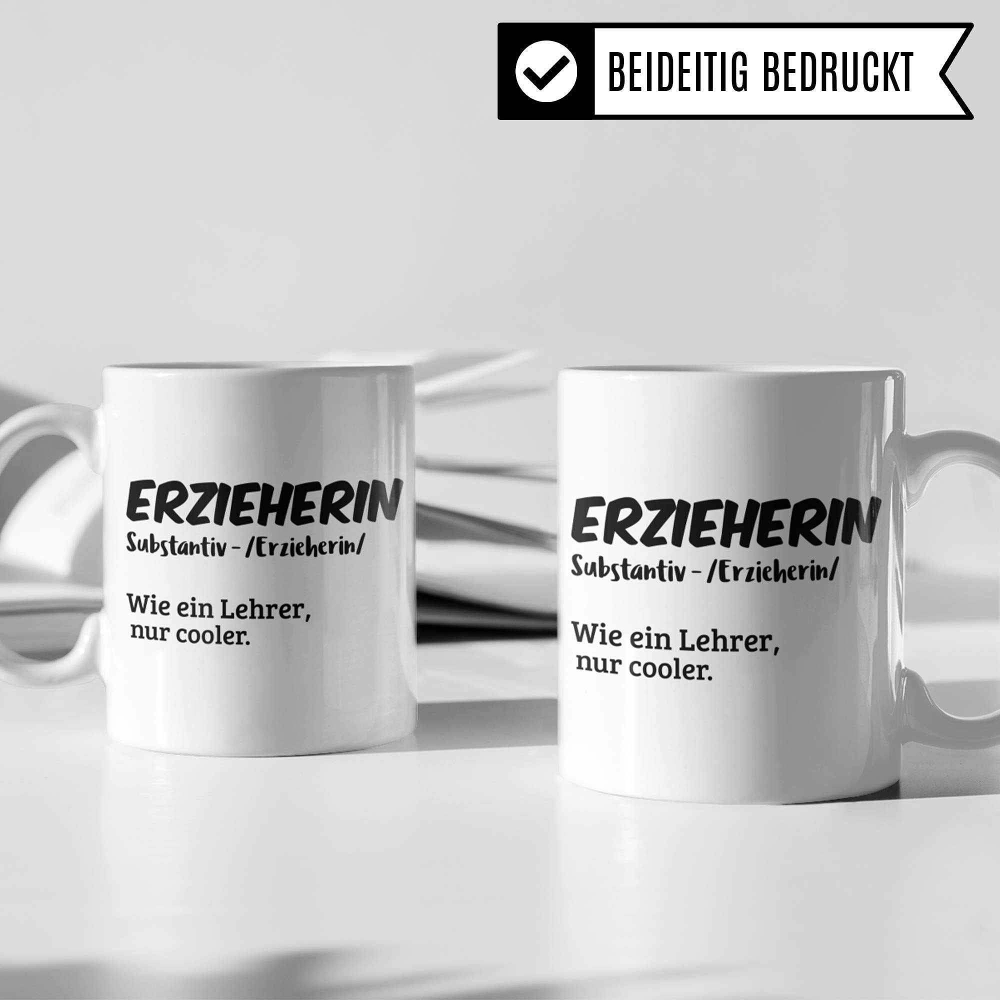 Pagma Druck Erzieherin Tasse, Geschenk für Erzieher zum Abschied, Kindergarten Abschiedsgeschenk Erzieherin Kita, Kindergärtnerin Becher Geschenkidee Kaffeetasse