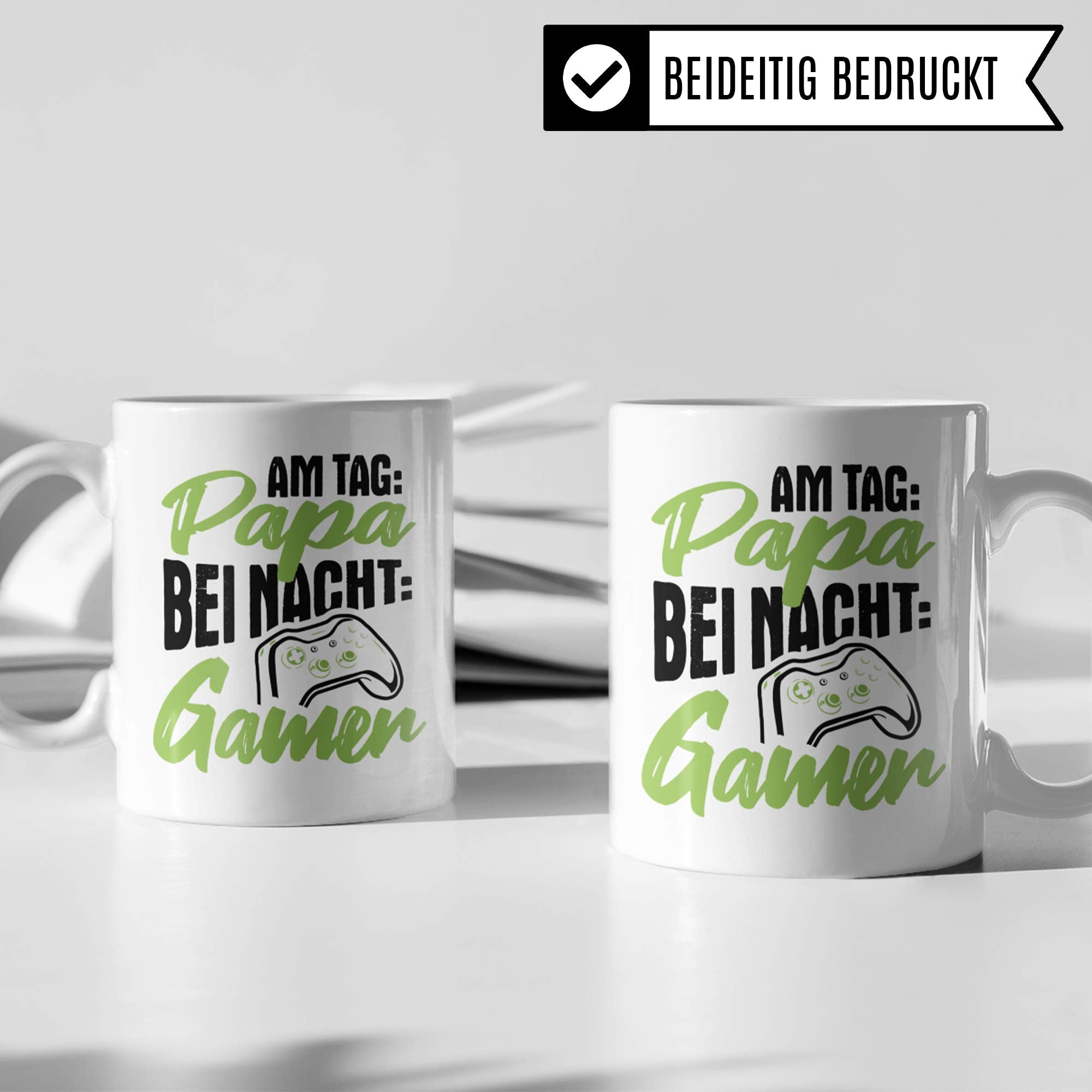 Pagma Druck Gamer Tasse Papa, Zocken Geschenke Vater, Kaffeetasse Gaming Zocker Computerspiele Konsole, Controller Becher, Gaming Tasse Familie Vatertag lustig