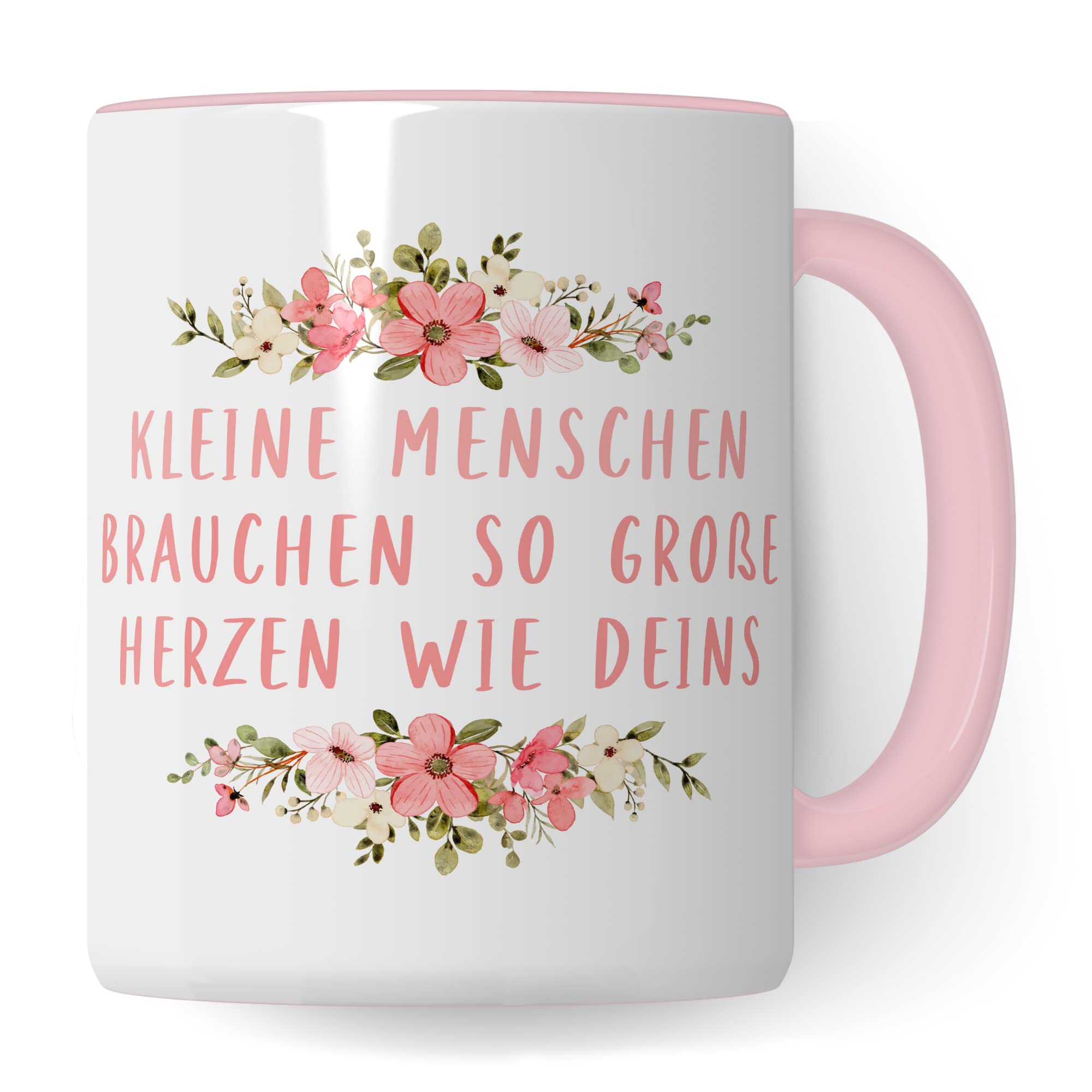 Erzieherin Tasse, Erzieherin Kleine Menschen Herzen Geschenk, Kaffeetasse Kindergarten Abschied Geschenkidee Kindergärtnerin, Erzieherin Abschiedsgeschenk Kita Danke-Schön Kinder -Becher