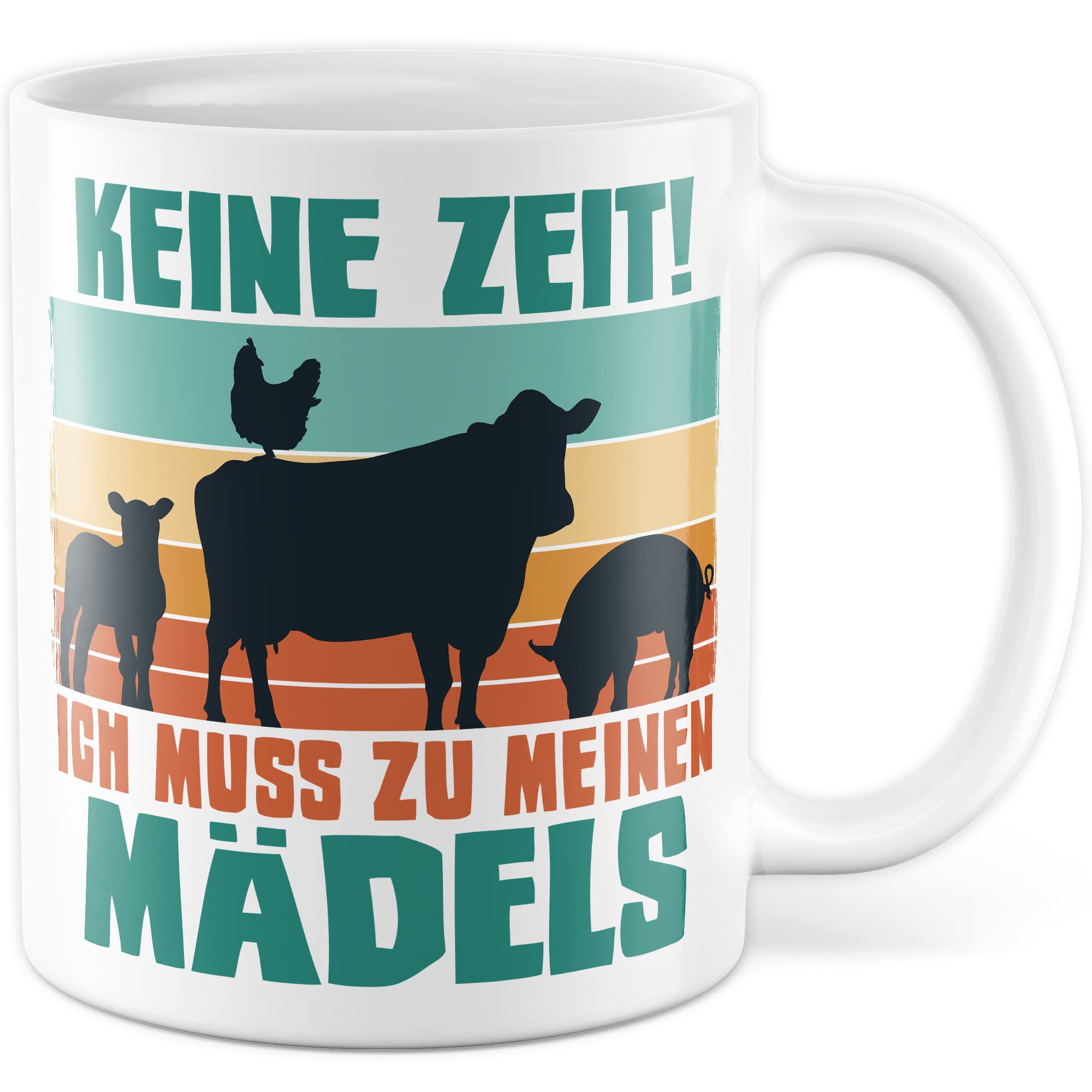 Kühe Tasse mit Spruch lustig Kuh Kaffeetasse Mädels Bäuerin Kaffee-Becher Rinder Kuhstall Tasse Witz Tasse Humor Bauernfrau Bauernhof Tierhalter Tiere Landwirtschaft Landwirtin