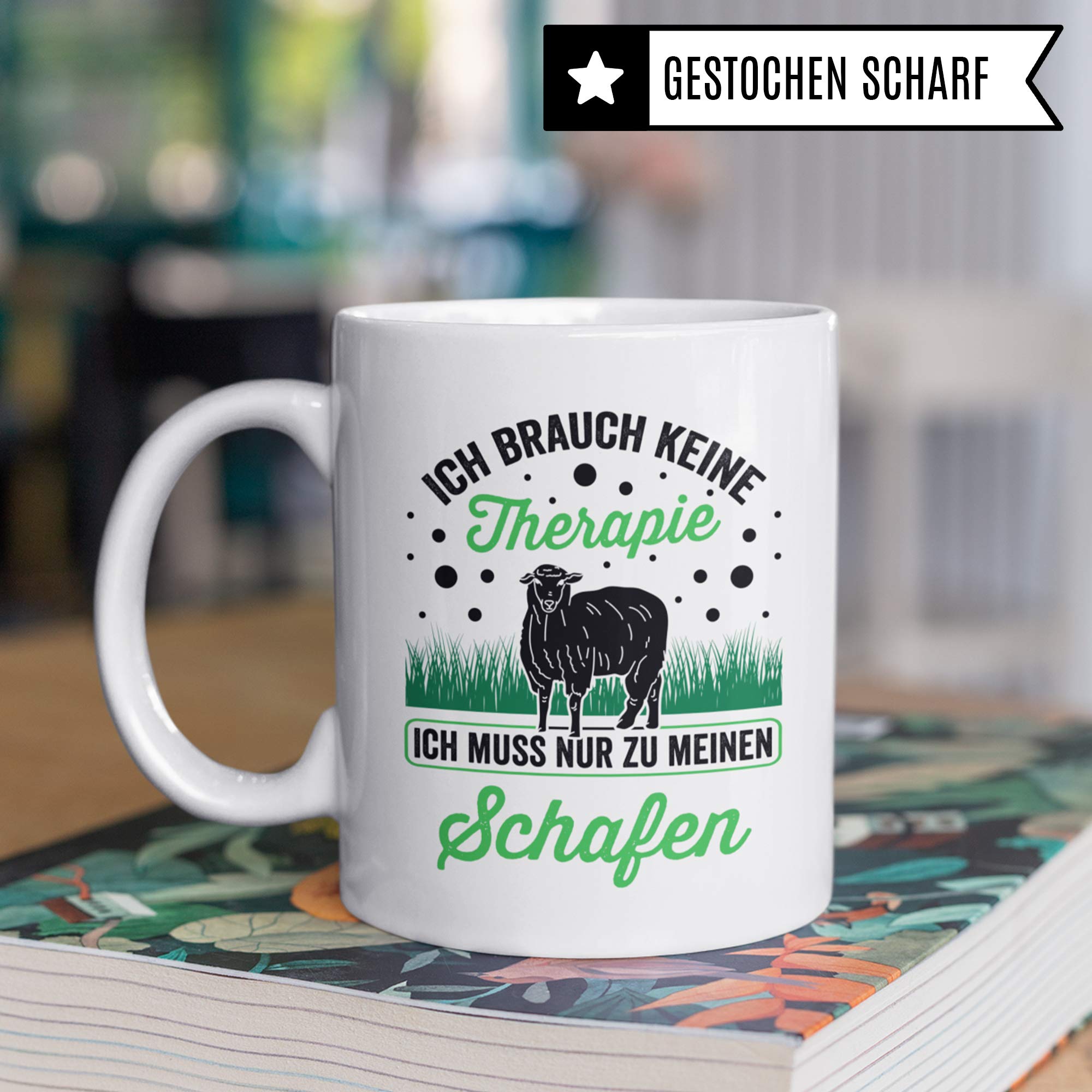 Schaf Tasse Geschenk | Schafe Spruch Becher Geschenkidee | Schäfer & Schafzüchter Kaffeetasse