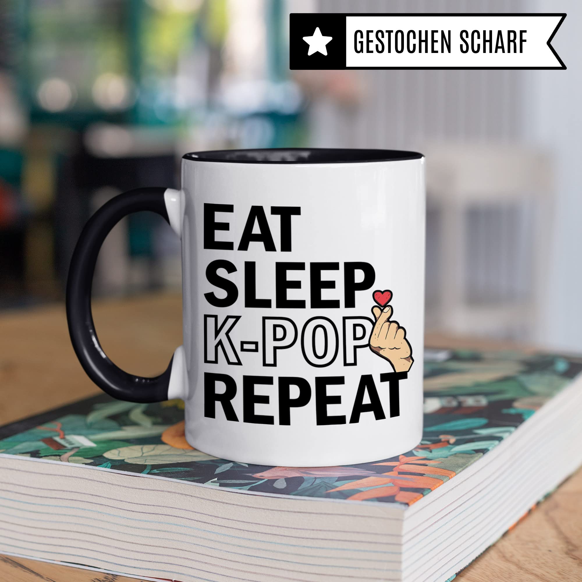 K-Pop Tasse Geschenkidee, Kpop Kaffeebecher mit Spruch lustig, Kaffeetasse Humor Witz Geschenk für Korean Pop Fans, Südkorea Becher