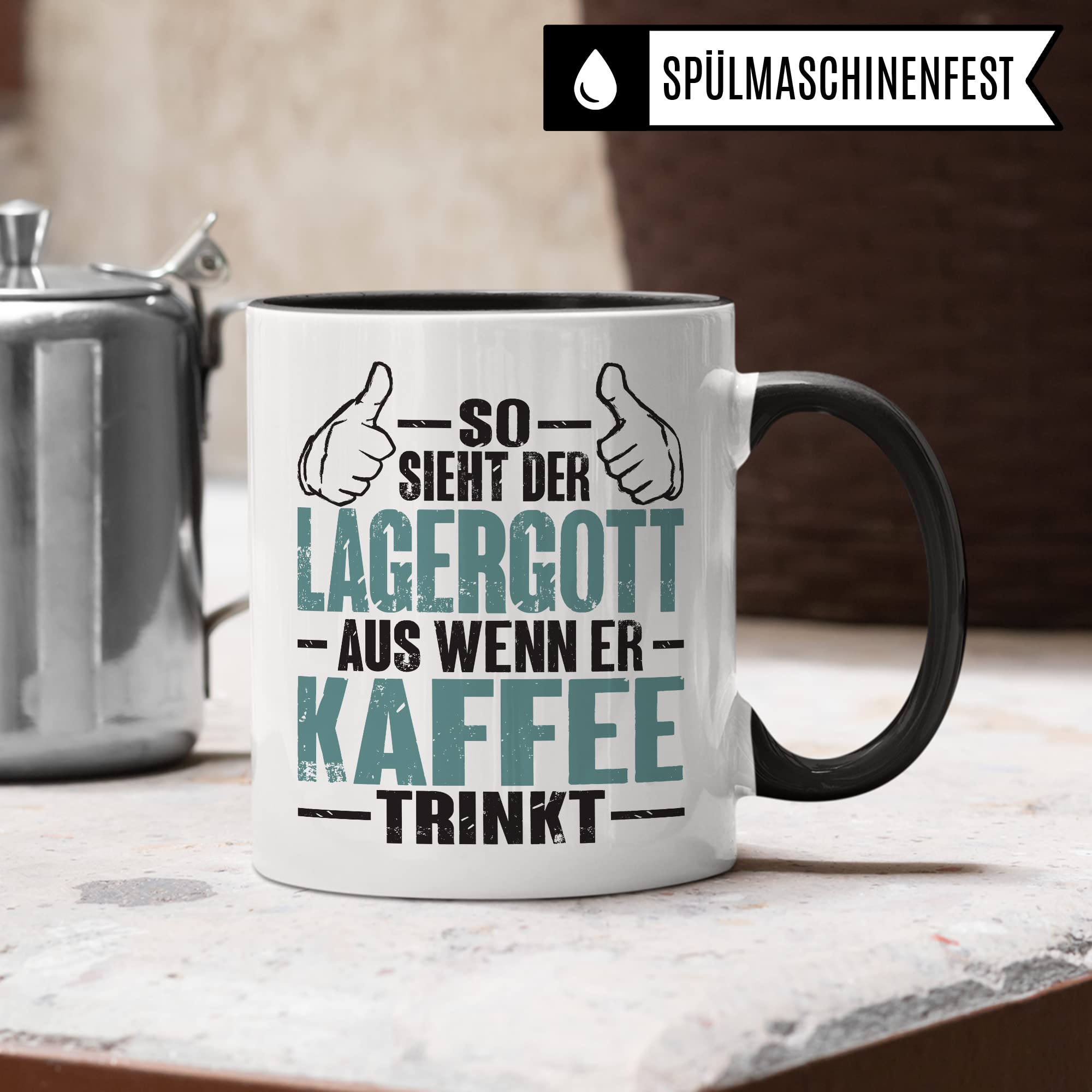 Tasse Lagerist Staplerfahrer Geschenk Gabelstaplerfahrer Kaffee-Tasse Humor Kaffeebecher Lagerarbeiter Geschenkidee Lagerlogistiker Kaffeetasse