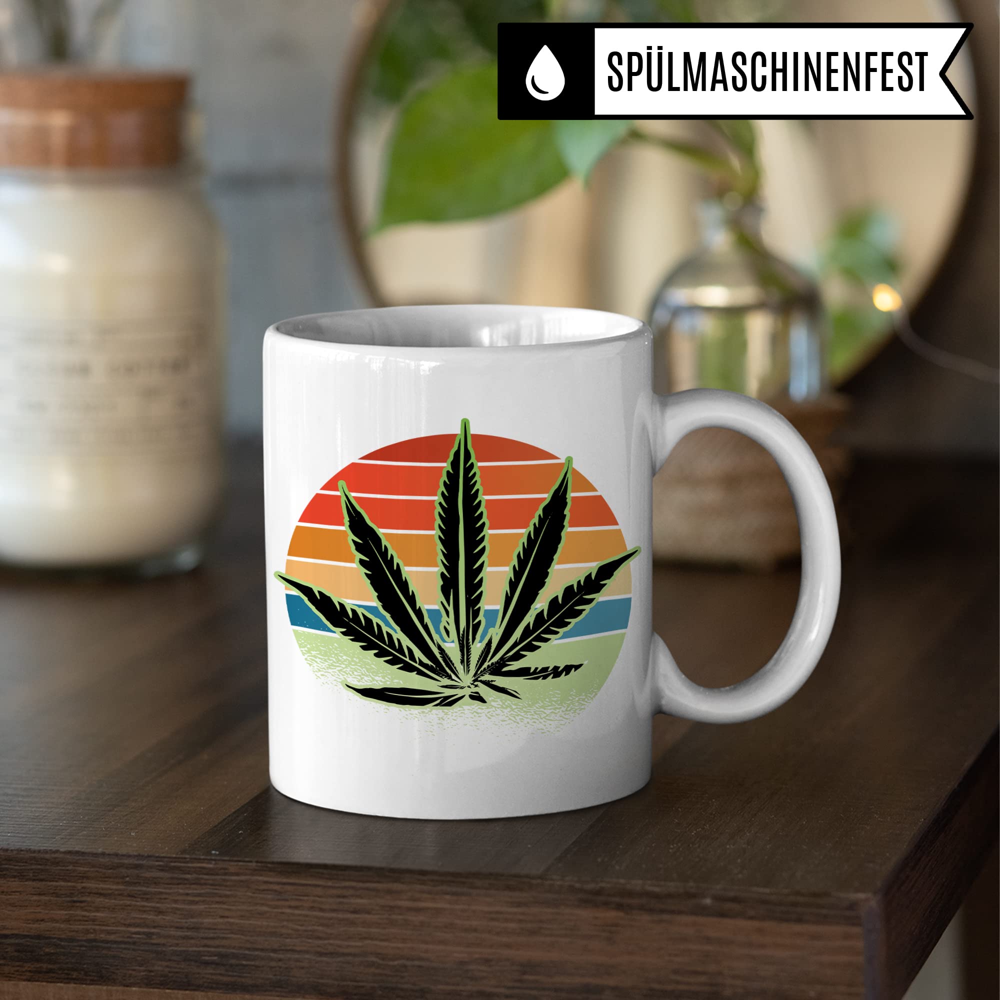 Hanf Tasse Cannabis Weed Tasse Kiffer Geschenk lustig Stoner Kaffeetasse mit Cannabis Motiv Kiffer Geschenkidee Marihuana Kaffeebecher Teetasse