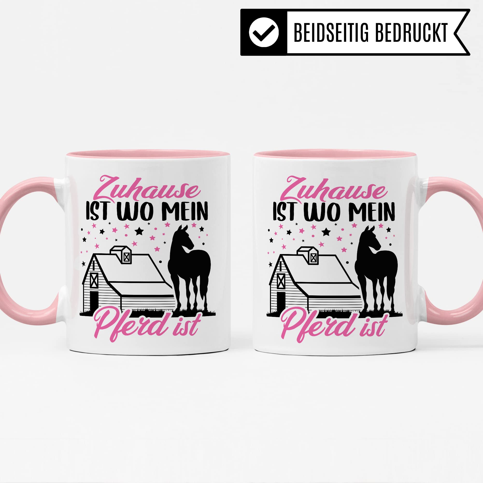 Pferd Tasse Zuhause Stall Pferde Kaffeetasse Reiterin Kaffee-Becher Reiten bester Freund Vierbeiner Teetasse Pferdemädchen Stallmädchen Pferdeliebhaber Geschenk Geschenkidee Reiter