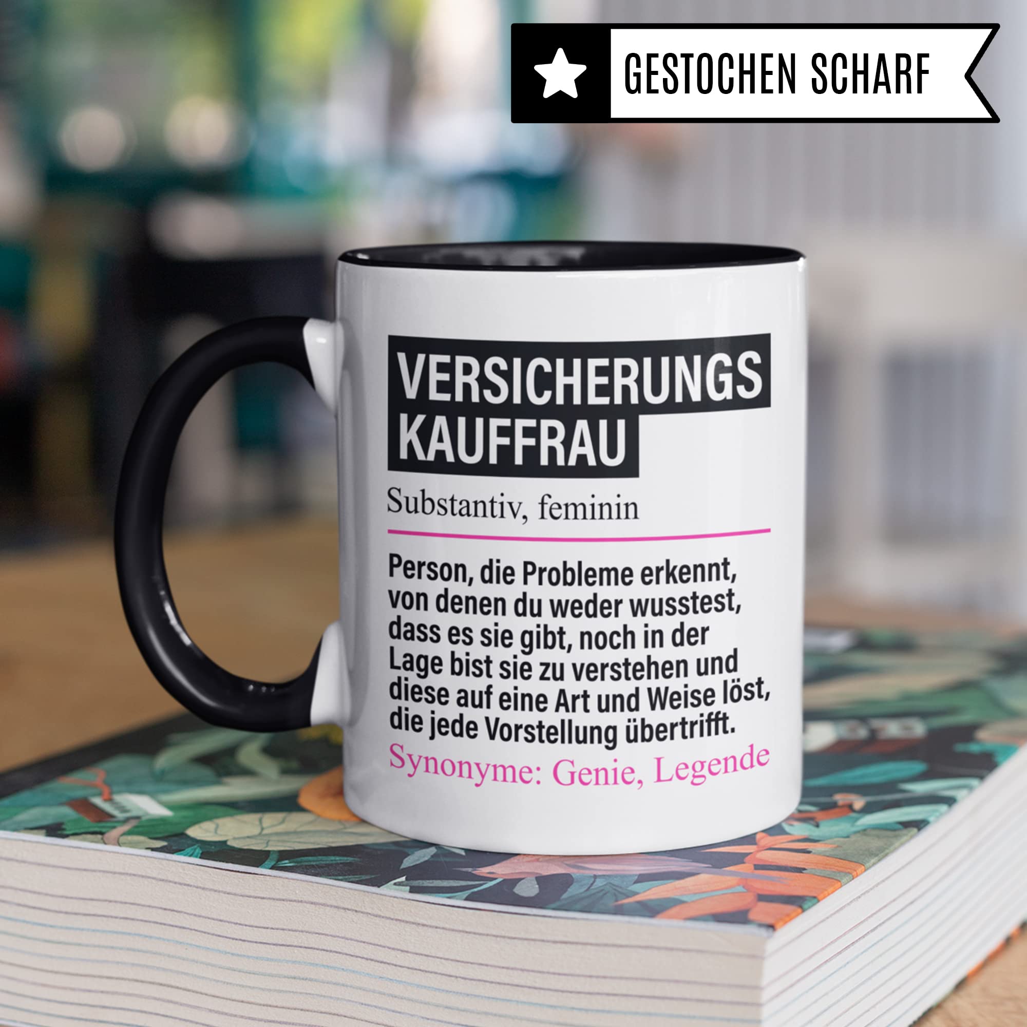 Tasse Versicherungskauffrau lustig, Versicherungskauffrau Geschenk Beruf, Spruch Kaffeebecher Versicherung Kauffrau Geschenkidee, Beruf Versicherungskauffrauen Kaffee-Tasse Teetasse Becher