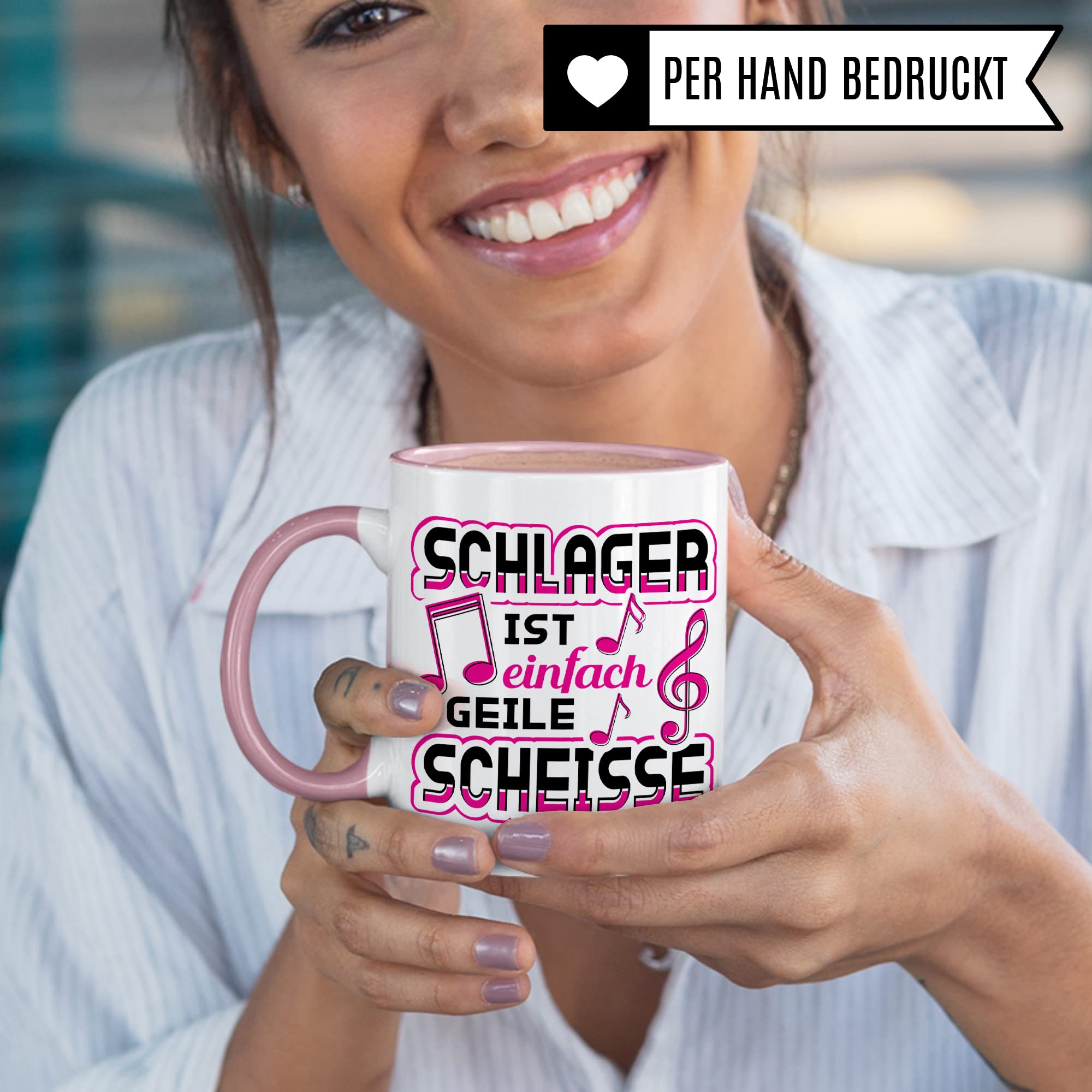 Schlager Tasse, Schlagermusik Geschenk Kaffeetasse Schlagersänger lustig, Schlagerparty Urlaub Saufen Mallorca Party Musik Kaffee-Becher