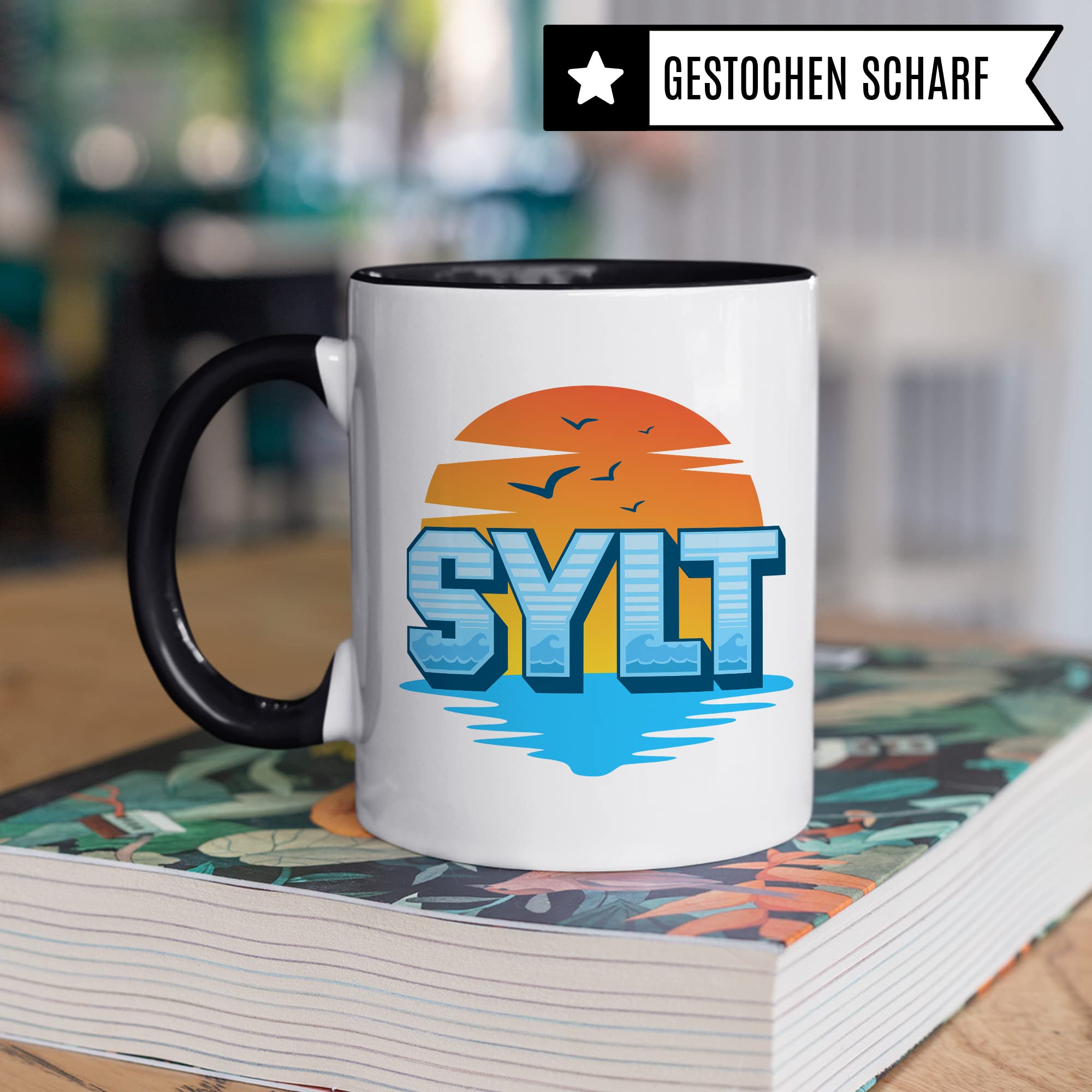 Sylt Tasse Kaffee-Tasse Kaffee-Becher Geschenkidee für Syltliebhaber Geschenk Syltfan Tasse Insel Sylt