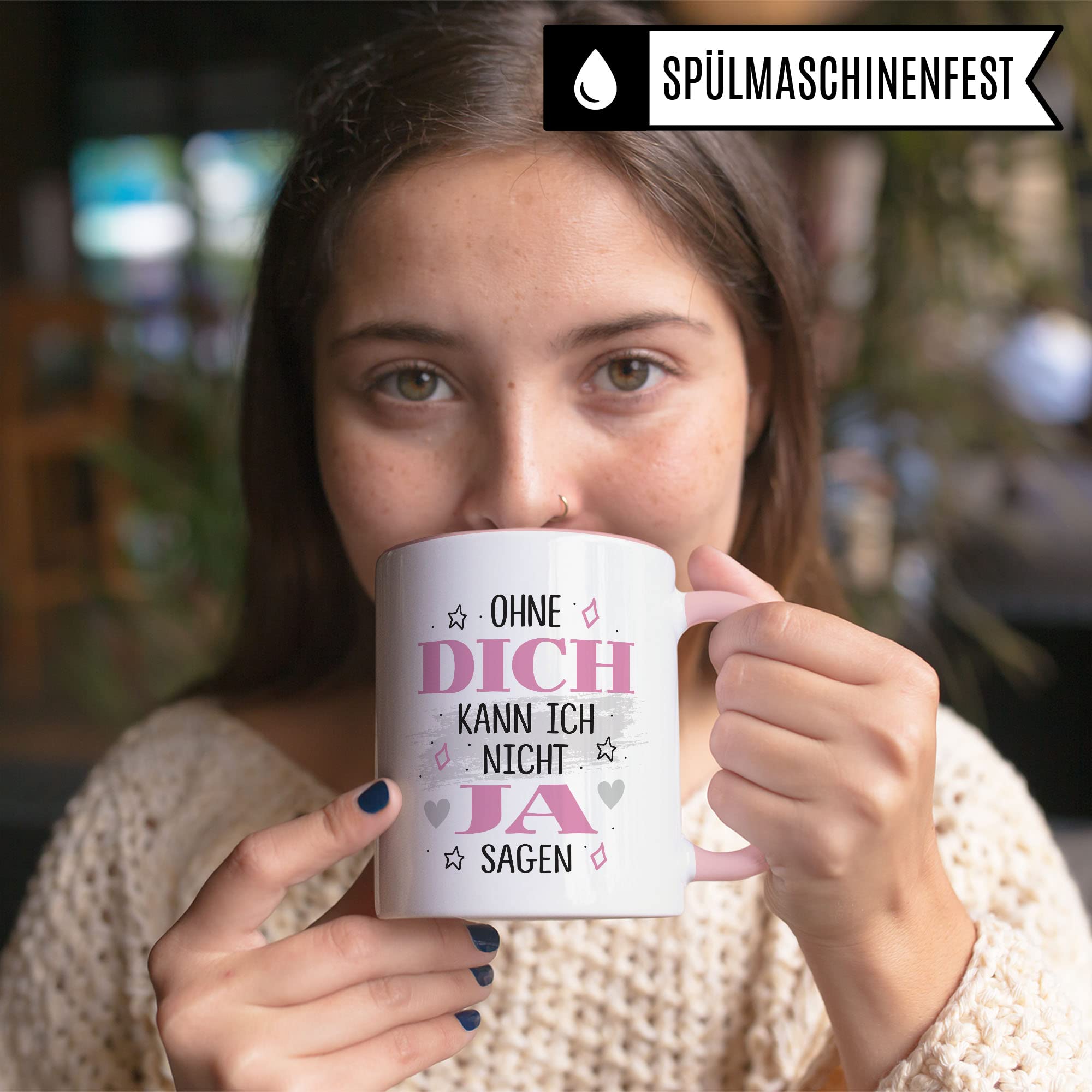 Trauzeugin fragen Tasse Trauzeuge fragen Ohne dich kann ich nicht JA sagen Spruch Geschenk Trauzeugin Trauzeuge süßes Motiv schöne Geschenkidee Kaffeetasse Teebecher Hochzeit