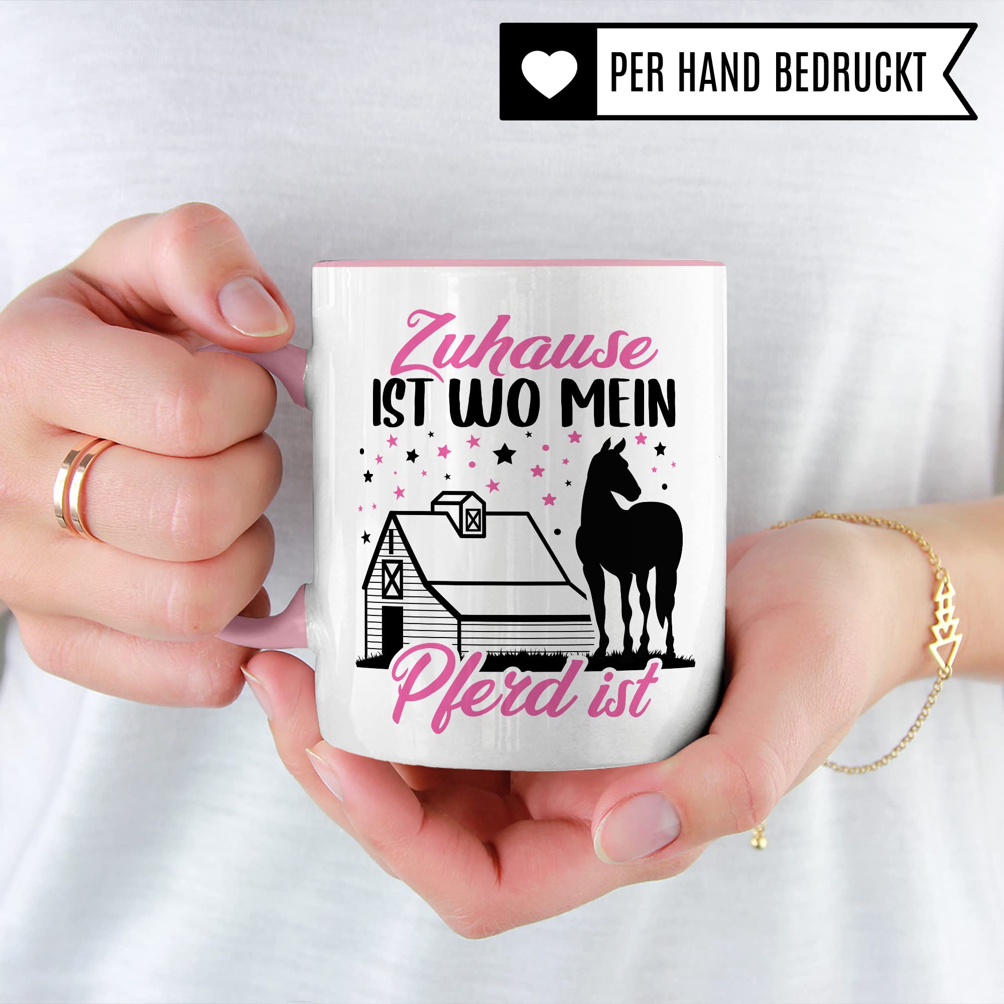 Pferd Tasse Zuhause Stall Pferde Kaffeetasse Reiterin Kaffee-Becher Reiten bester Freund Vierbeiner Teetasse Pferdemädchen Stallmädchen Pferdeliebhaber Geschenk Geschenkidee Reiter