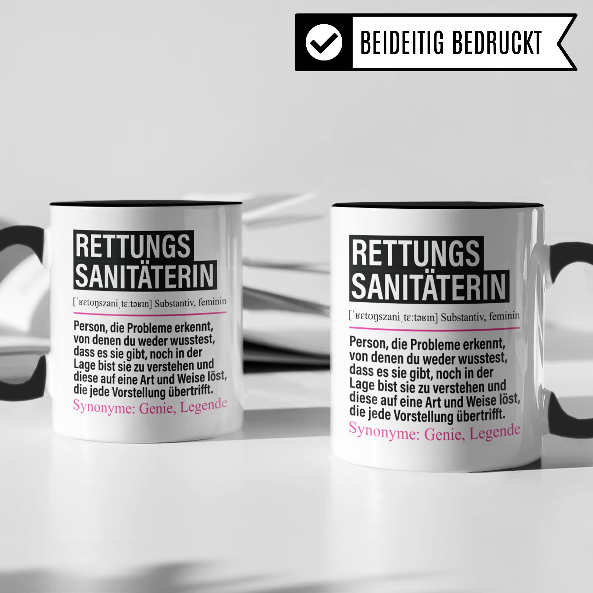 Tasse Rettungssanitäterin lustig, Rettungs-Sanitäterin Geschenk Beruf, Spruch Kaffeebecher Krankenwagen Geschenkidee, Beruf Rettungsdienst Rettungshelferin Kaffee-Tasse Teetasse Becher