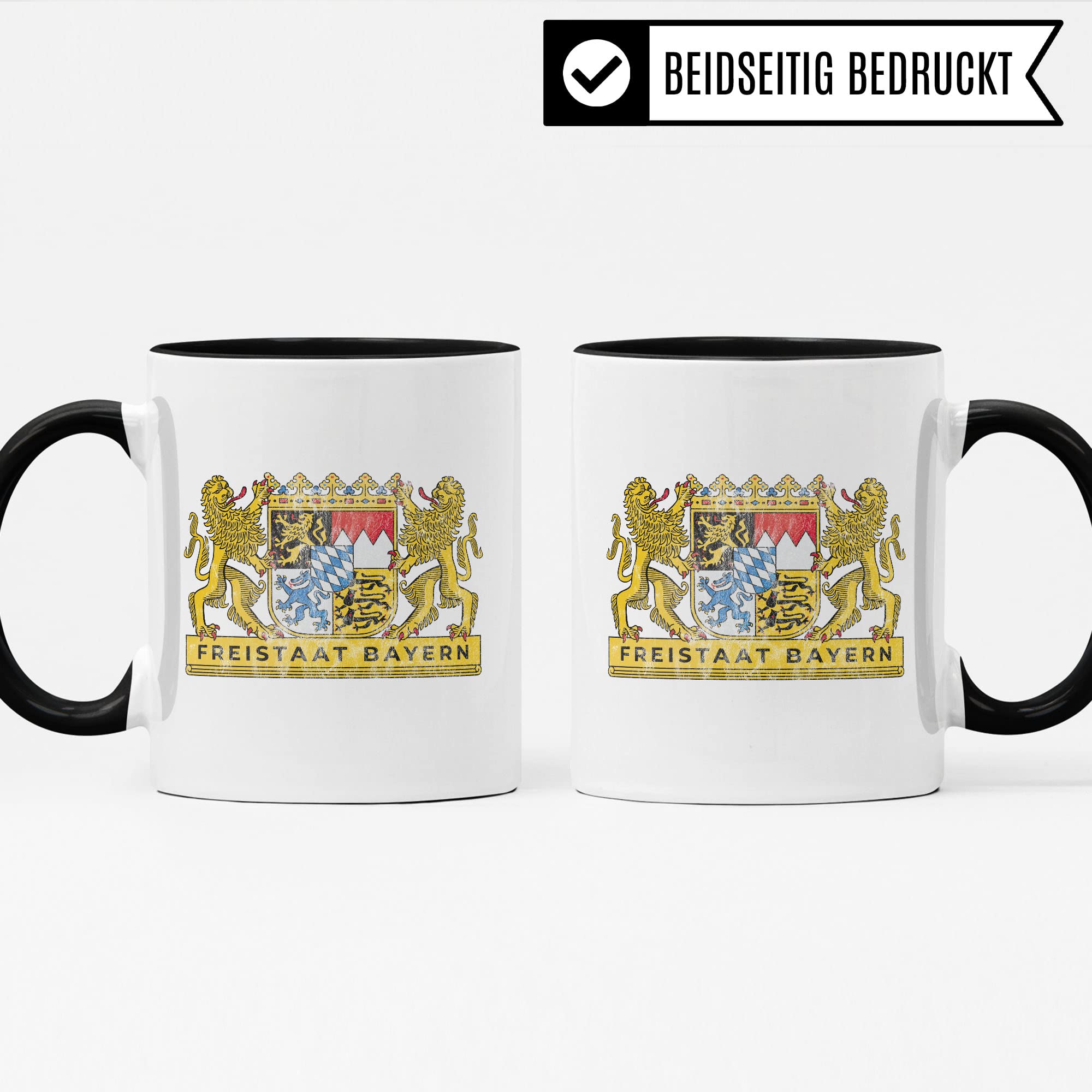 Freistaat Bayern Tasse Geschenkidee Heimat Kaffeetasse Humor Witz Geschenk für Bayer Kaffeebecher Bayrisch Becher