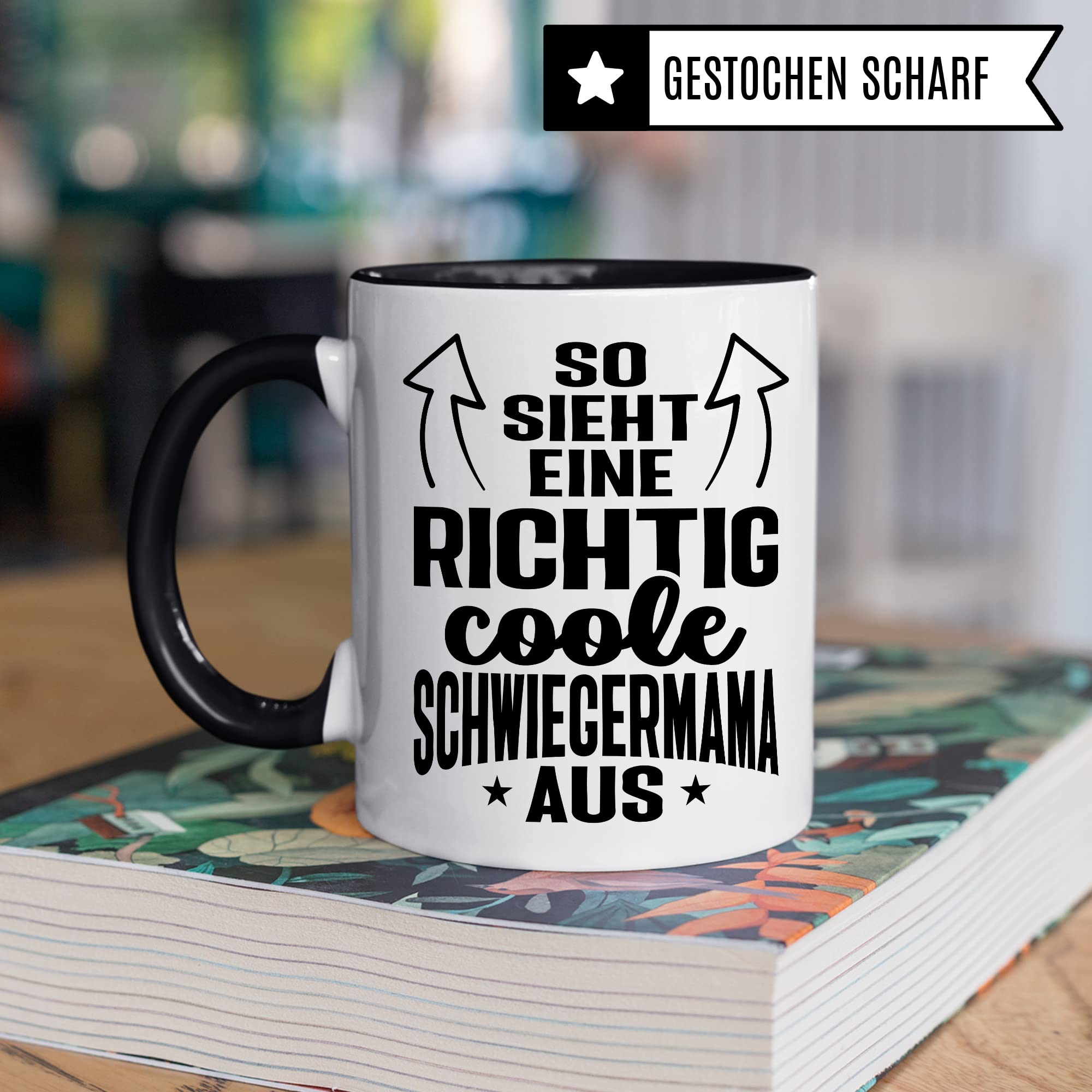 Tasse Geschenk Schwiegerpapa, So sieht ein richtig cooler Schwiegerpapa aus Geschenkidee Schwiegervater Kaffetasse mit Spruch Kaffee-Becher Familie Teetasse