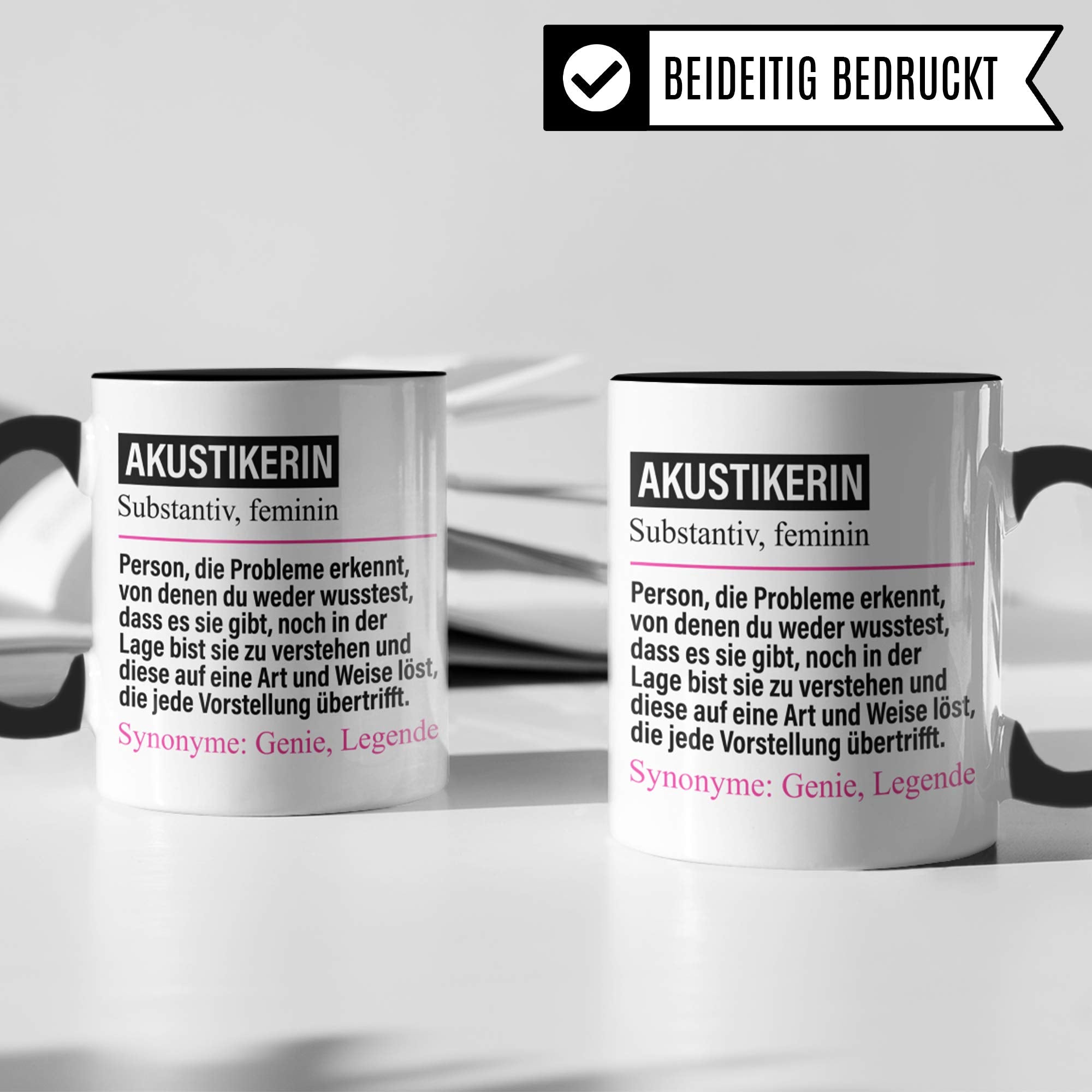 Pagma Druck Tasse Akustikerin lustig, Akustikerin Geschenk, Spruch Hörakustikerin Geschenkidee, Kaffeetasse Akustik Kaffeebecher Teetasse Hörgeräteakustikerin Becher