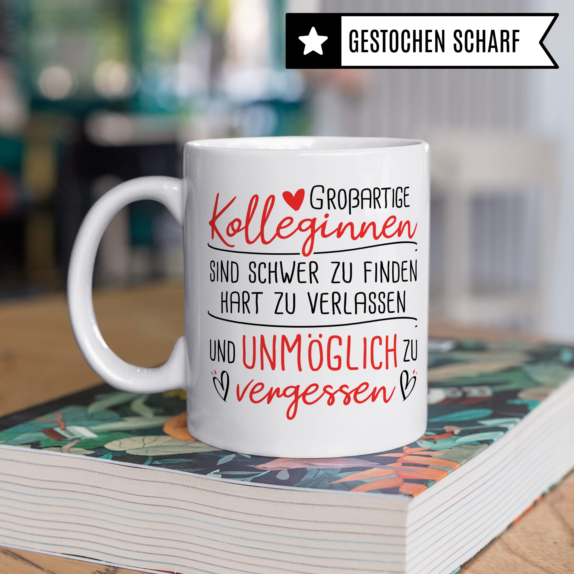 Tasse Kollegin Abschiedsgeschenk - Neuer Job Geschenk Frau Kaffeetasse - Geschenkidee Abschied Jobwechsel Rente Renteneintritt Verabschiedung Kolleginnen Kollege Kaffee-Becher