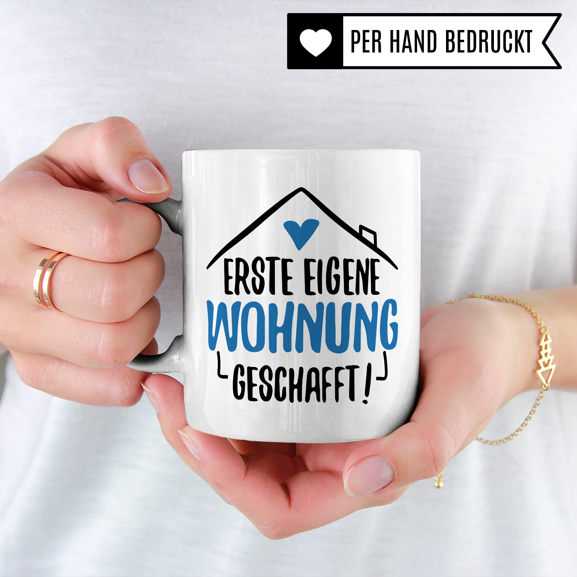 Tasse Eigene Wohnung Erste Wohnung Kaffee-Becher Wohnung Kaffeetasse Geschenk Geschenkidee Einweihungsparty Auszug Umzug Teetasse Ausziehen Eltern Ausstattung Geschirr