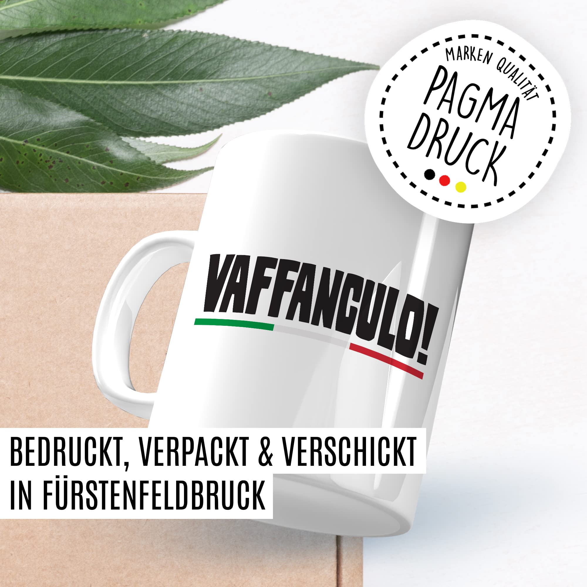 Vaffanculo Tasse lustige Kaffeetasse mit Spruch italienisch Kaffee-Becher Italienern Witz Vaffanculo Geschenkidee Italiener Italienerin Geschenk Italien italienisch Sarkasmus Schimpfwort Beleidigung Sprache