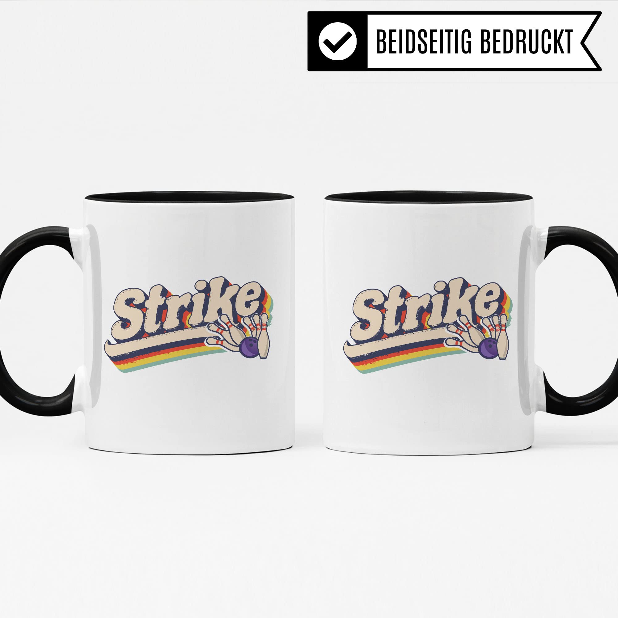 Bowling Tasse Geschenkidee Kaffeetasse Geschenk für Bowler Kaffeebecher Strike Becher