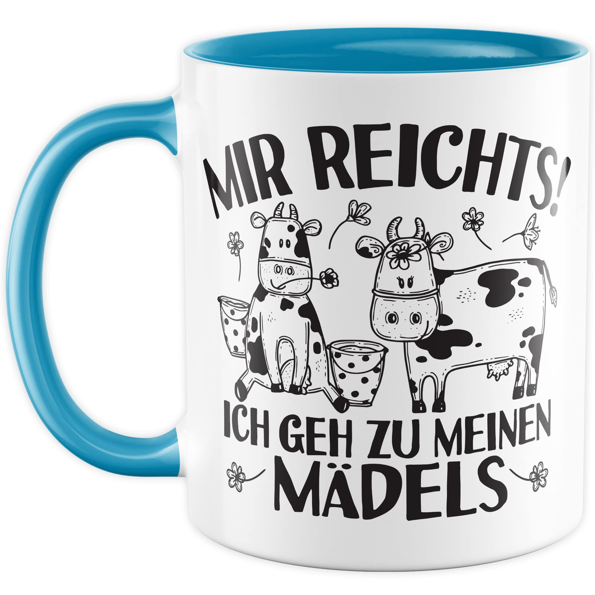 Kühe Tasse mit Spruch lustig Kuh Kaffeetasse Mädels Bäuerin Kaffee-Becher Rinder Kuhstall Tasse Kuhl Witz Tasse Humor Bauernfrau Bauernhof Tierhalter Tiere Landwirtschaft Landwirtin