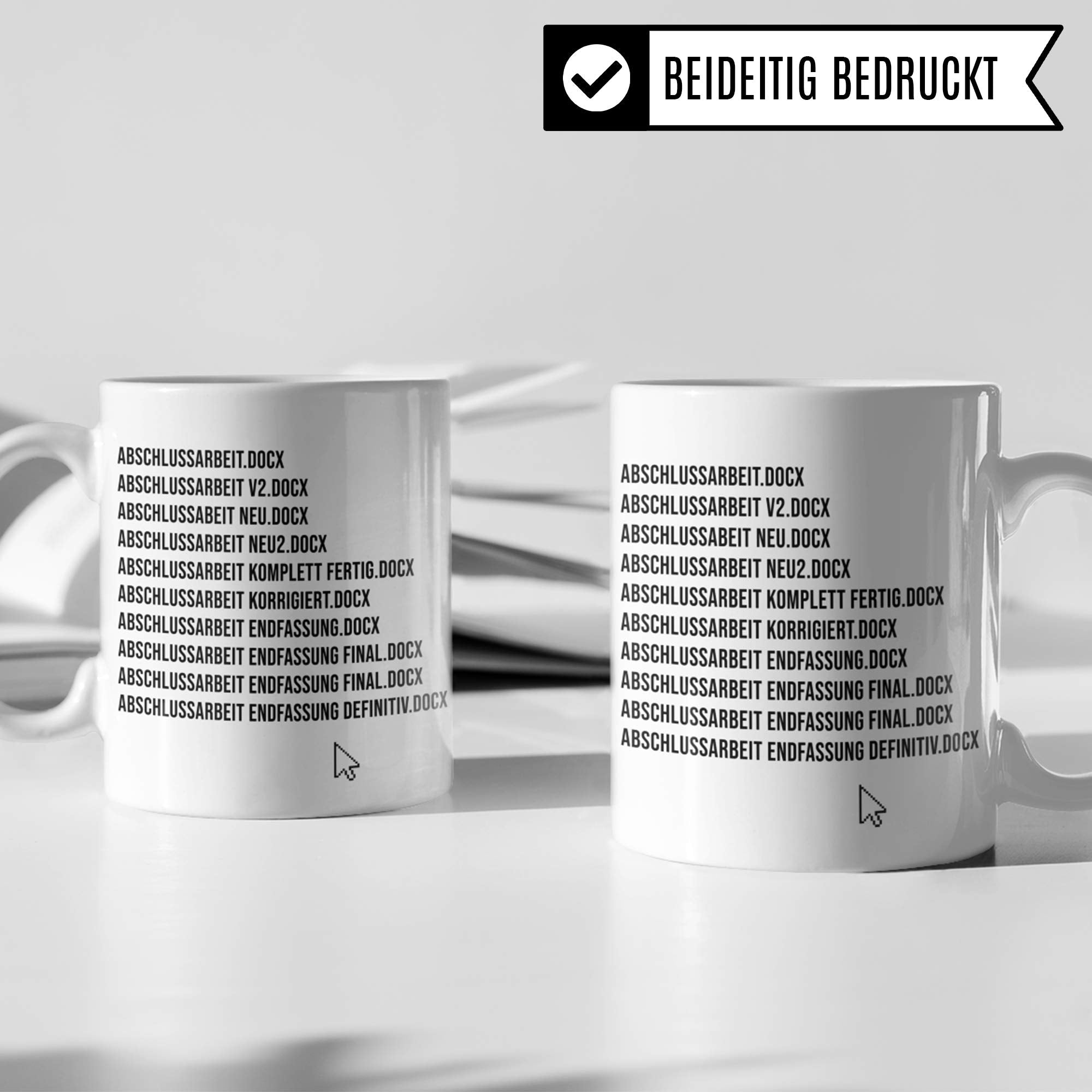 Pagma Druck Geschenke für Studenten, Tasse Studium, Studium Geschenkidee Uni Witz Becher, Kaffeetasse Studentin lustig, Abschluss Abschlussarbeit Bachelorarbeit Studieren Kaffeebecher