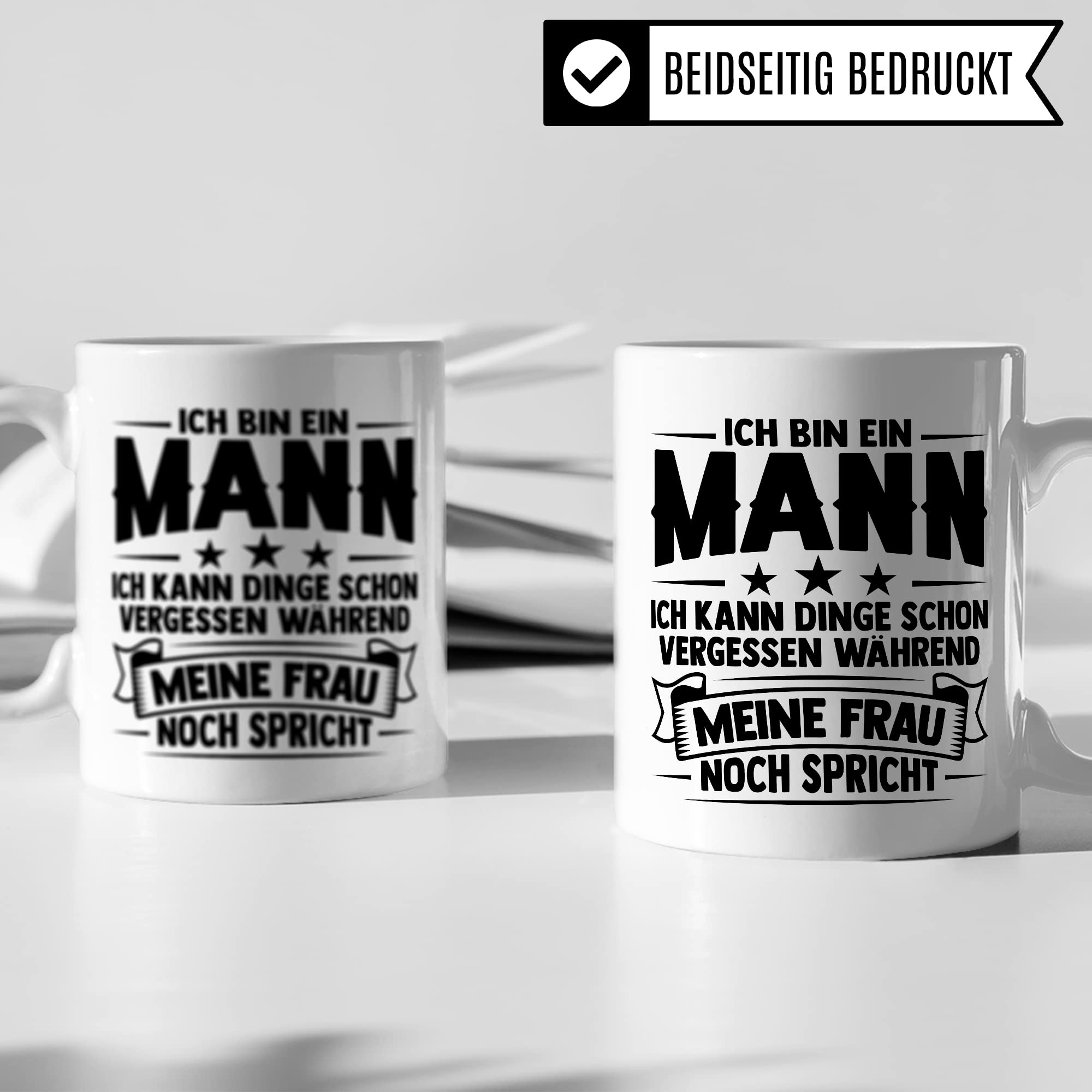 Tasse Ehemann, Ich bin ein Mann Ich kann Dinge schon vergessen während meine Frau noch spricht Geschenk Kaffee-Becher Geschenkidee Ehemänner Kaffeetasse mit Spruch lustig Teetasse