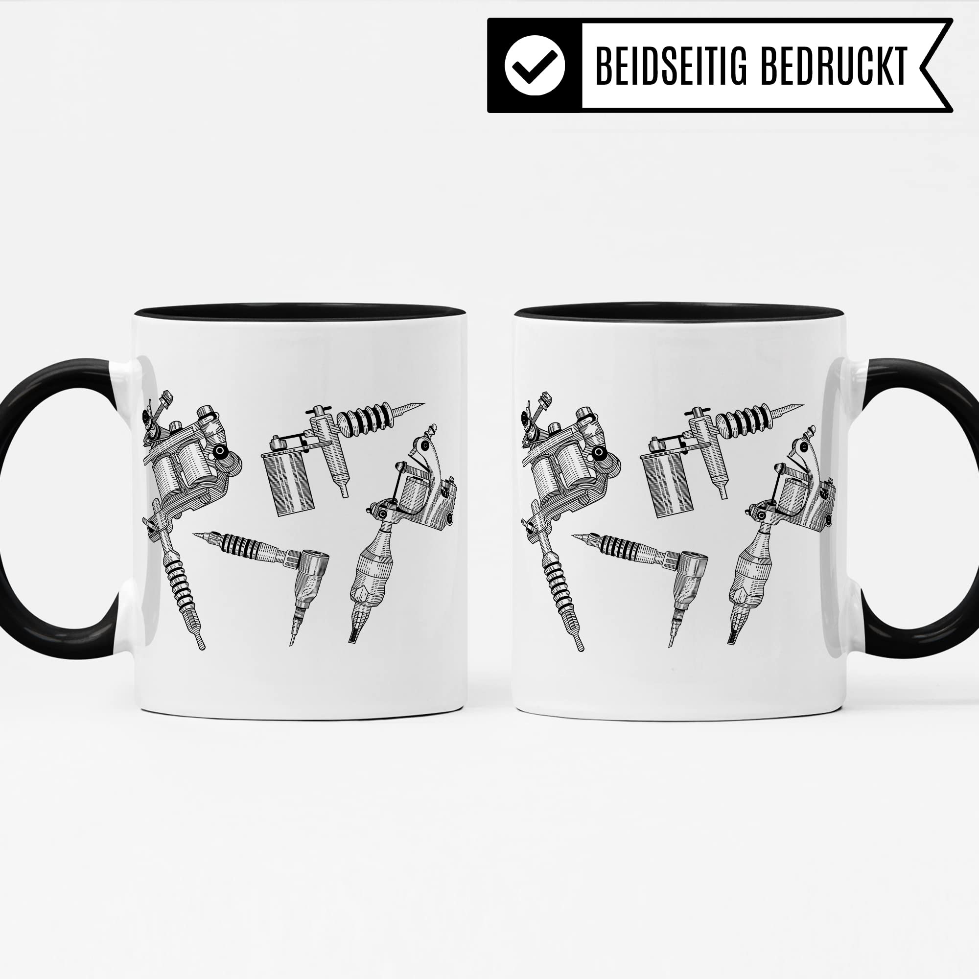 Tattoo Tasse, Tattoo Maschine Spruch, Geschenk Tattowierer Tattoo Motiv Spruch, Geschenkidee Tattowierte Beruf Tattoowierer Kaffeetasse schönes Motiv