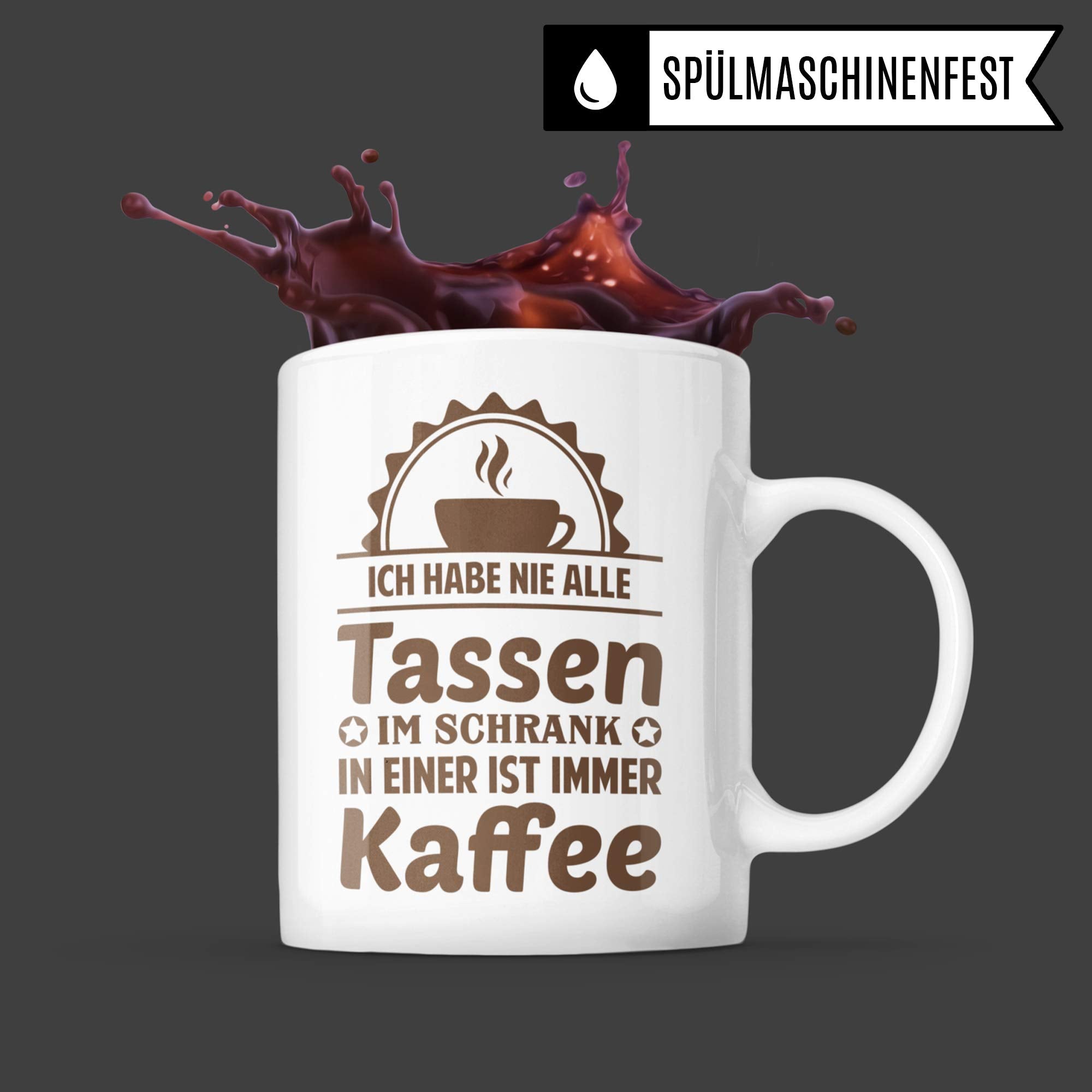 Geschenk Kaffeeliebhaber, Kaffee Tasse mit Spruch, Kaffeetasse Spruch lustig, Geschenkidee Kaffeebecher Kaffeetrinker, Becher Motiv Coffeee Witz